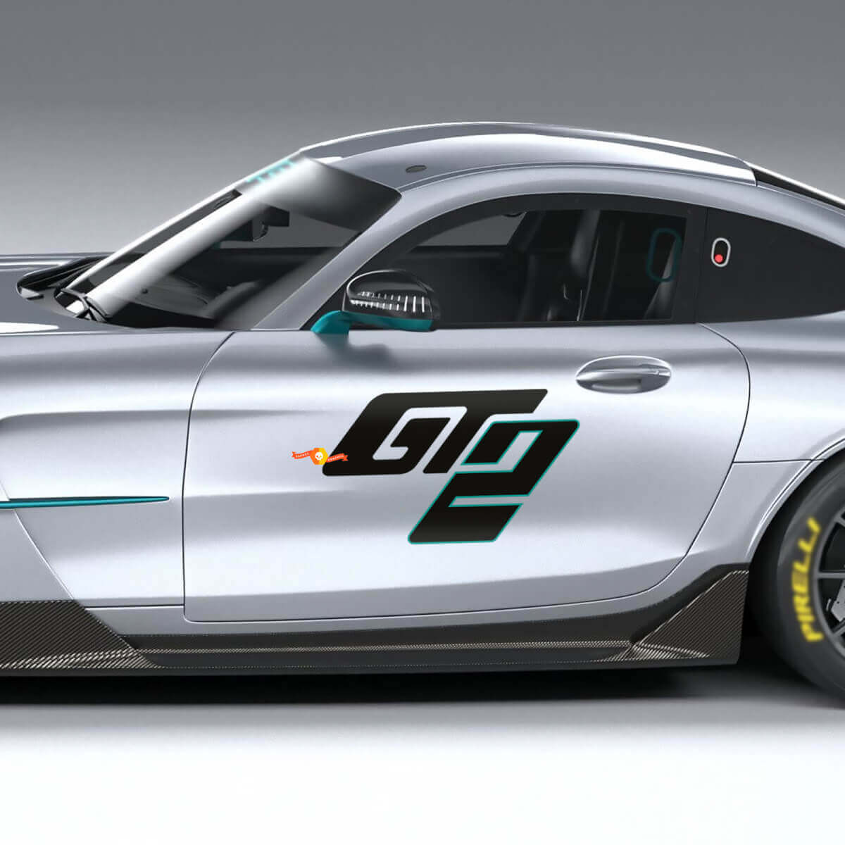 Autocollants en vinyle pour porte latérale GT2 pour Mercedes-Benz AMG GT2