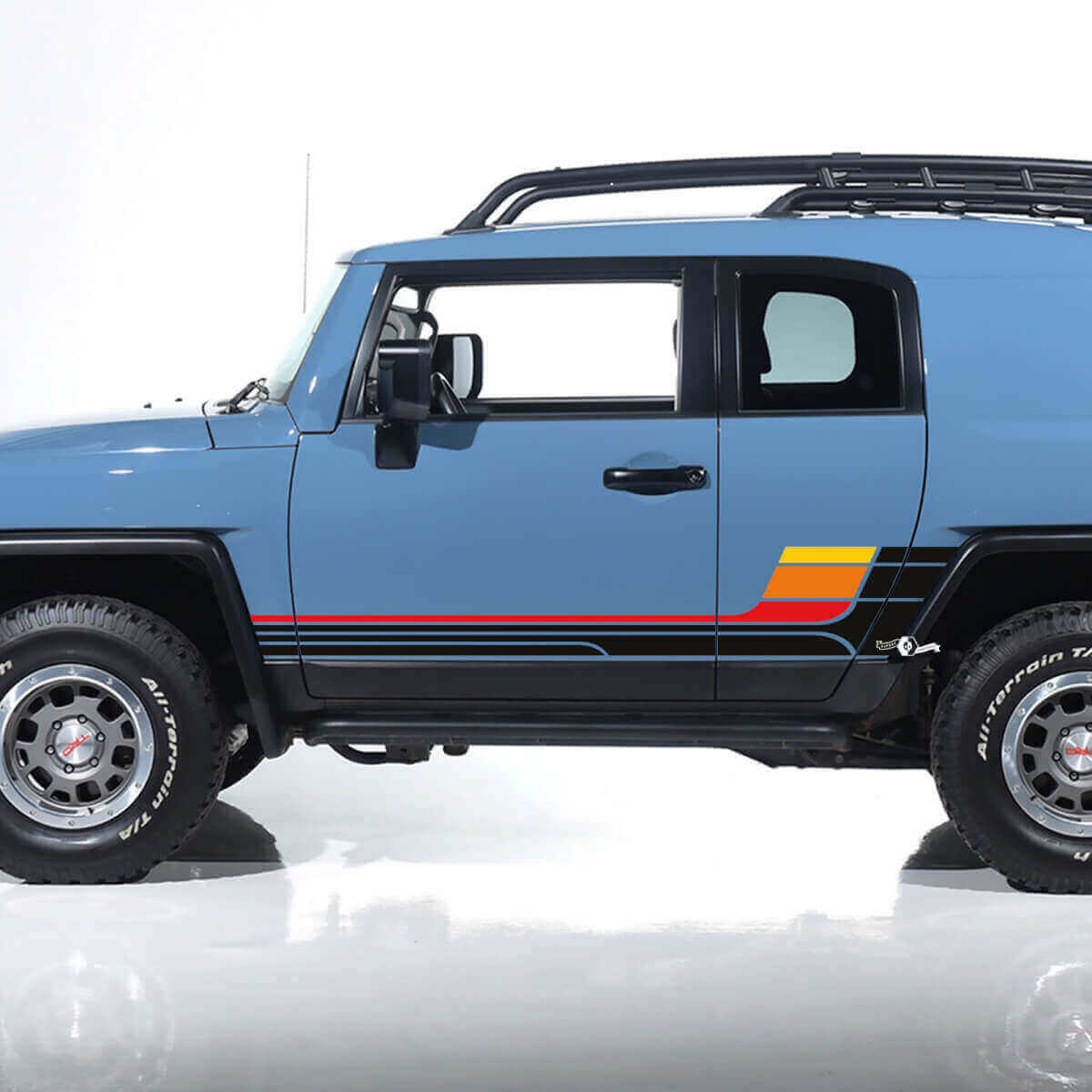 Autocollants Décoratifs Rétro Rayures Vintage Pour Porte Latérale Toyota FJ Cruiser