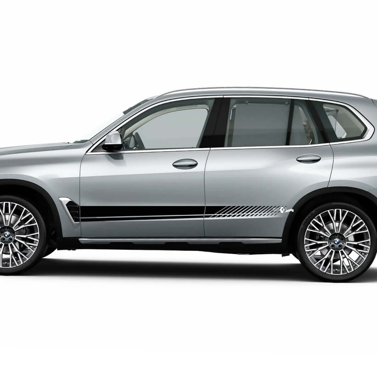 Kit d'autocollants à rayures stroboscopiques inférieures Accent Racing pour BMW X5 G05
