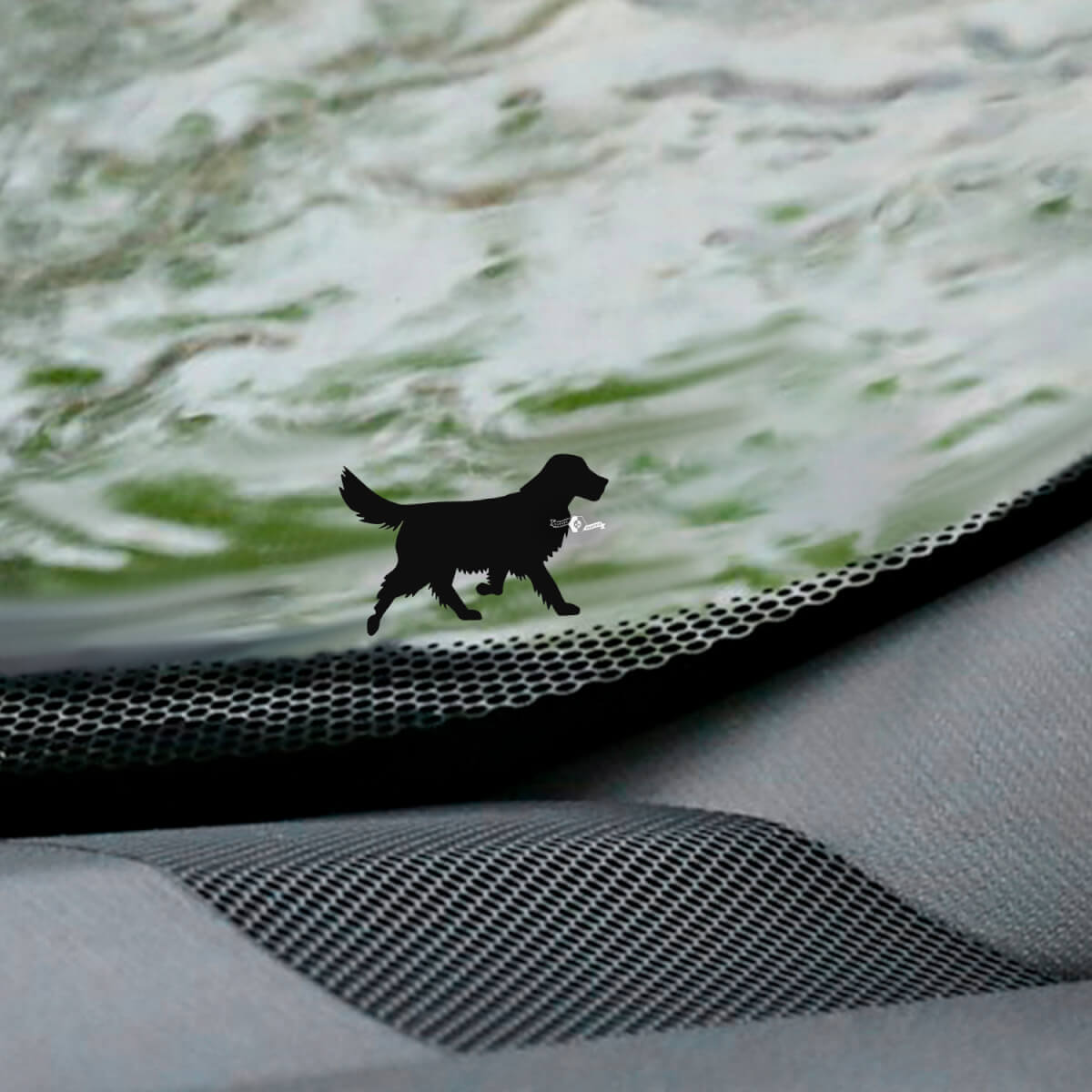 Chien labrador retriever pare-brise oeuf de Pâques coin décalcomanie - graphique en vinyle personnalisé
