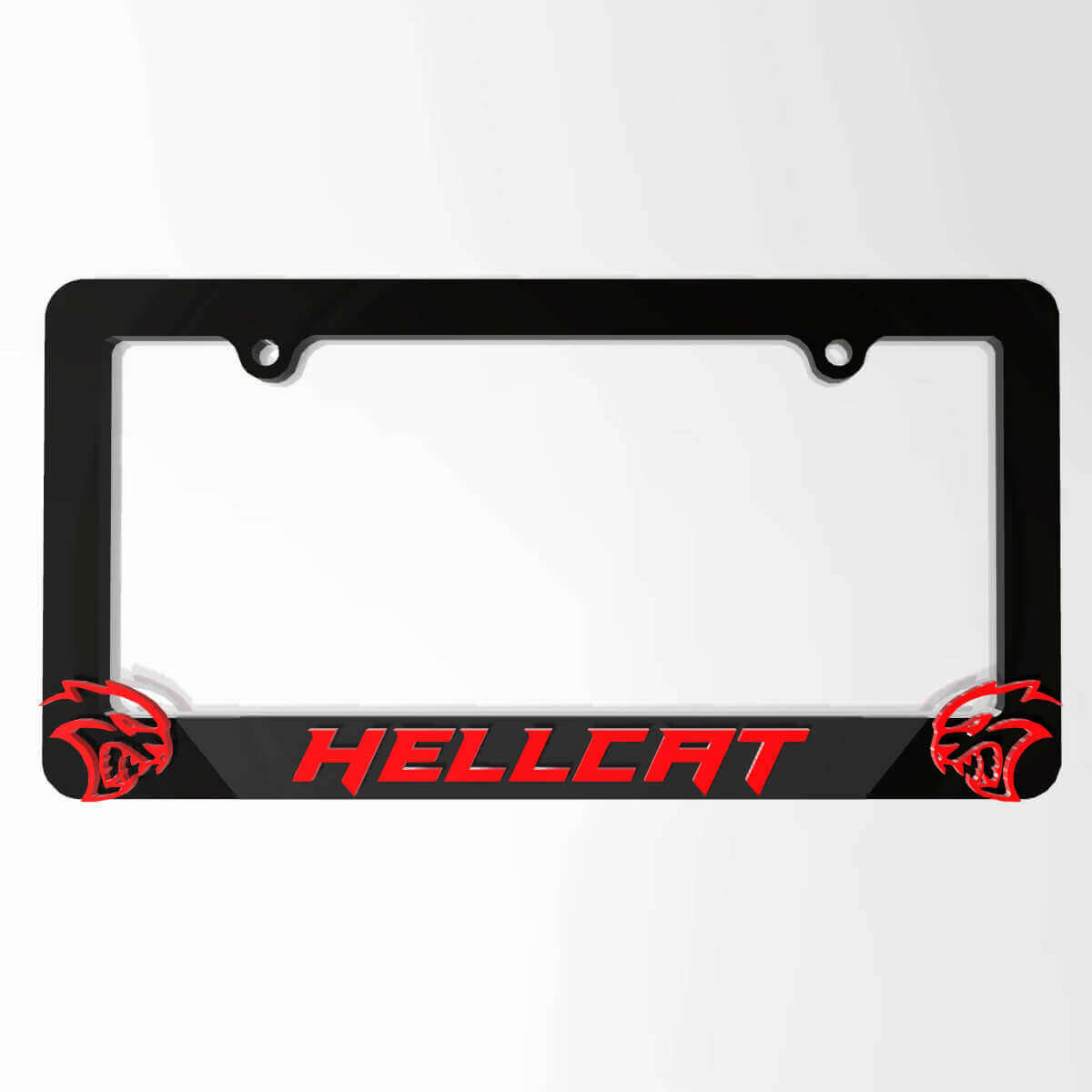 Couvre-plaques d'immatriculation avec logo Hellcat Cadres de décoration pour véhicule compatibles avec Dodge