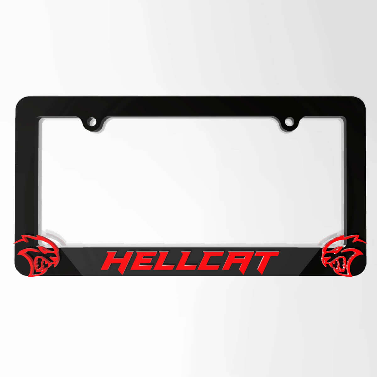 Hellcat – couvercles de plaque d'immatriculation de véhicule, cadres de décoration de véhicule adaptés à Dodge Hellcat
