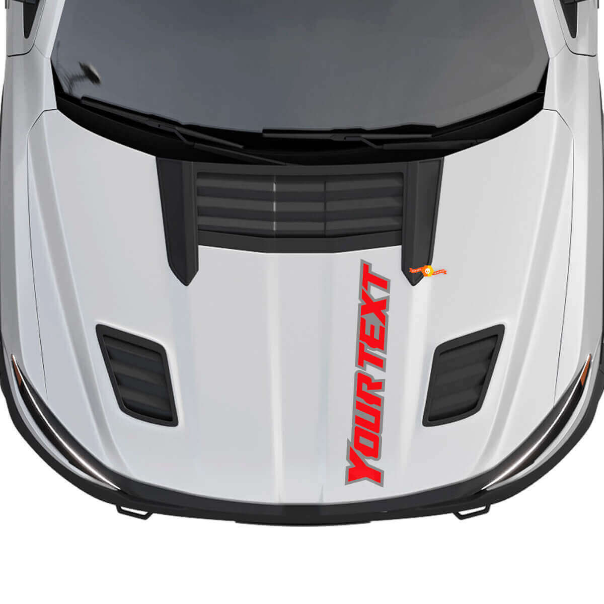 Décalque en vinyle avec lettrage personnalisé en contour pour capot Dodge Ram 1500