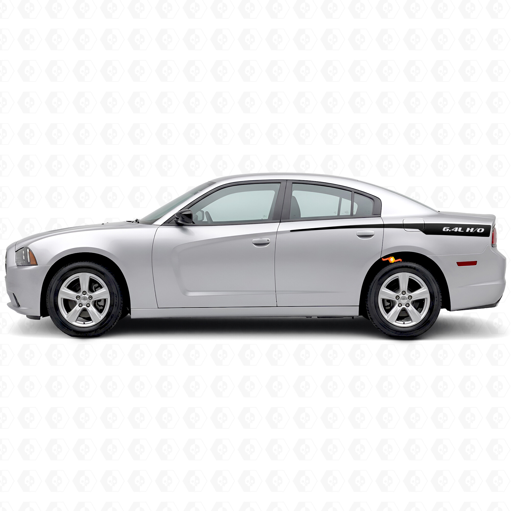 Autocollant vinyle latéral rayures 6.4L H/O pour Dodge Charger 2011-2014