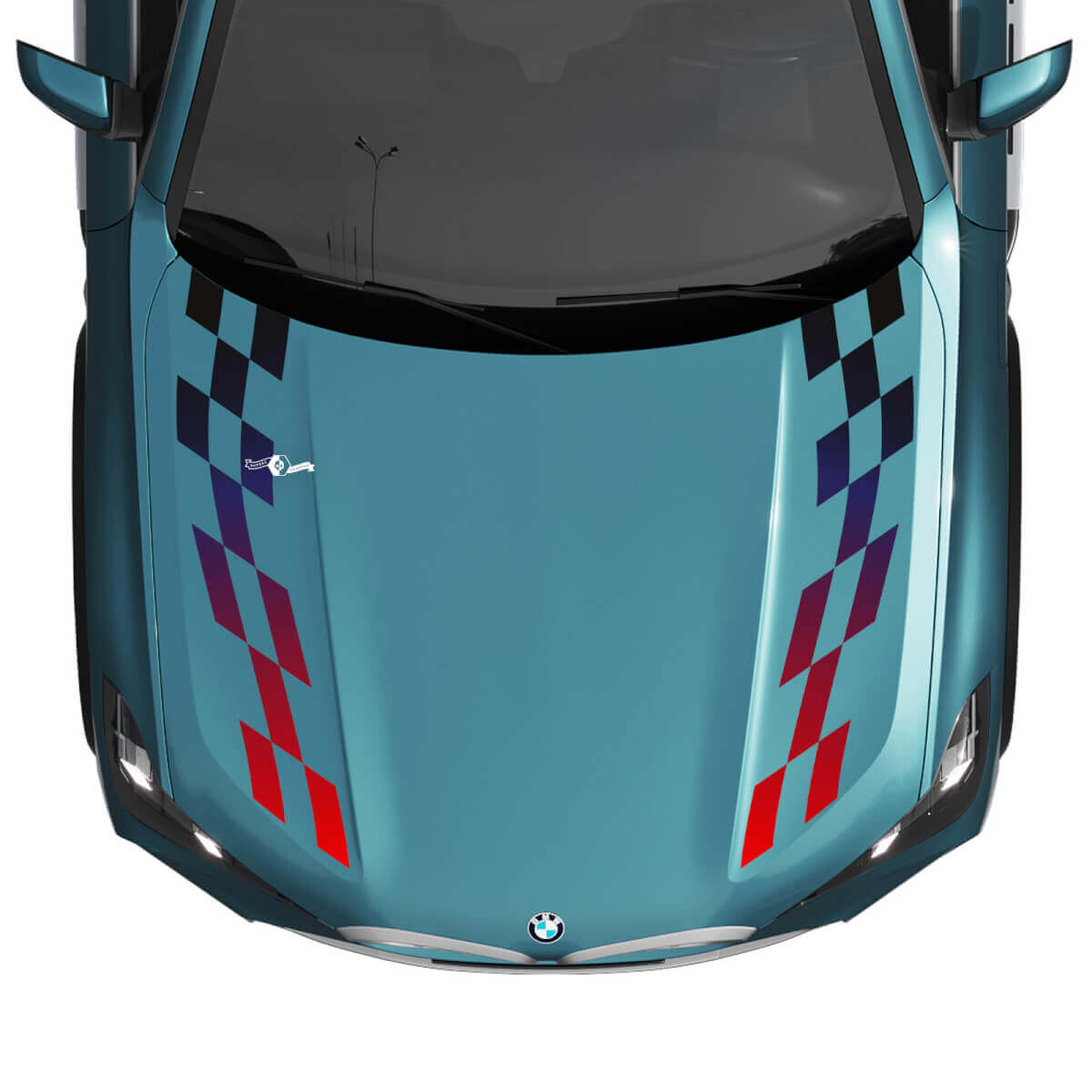 Autocollant à rayures dégradées pour capot BMW X5 G05 - Vinyle M Performance
