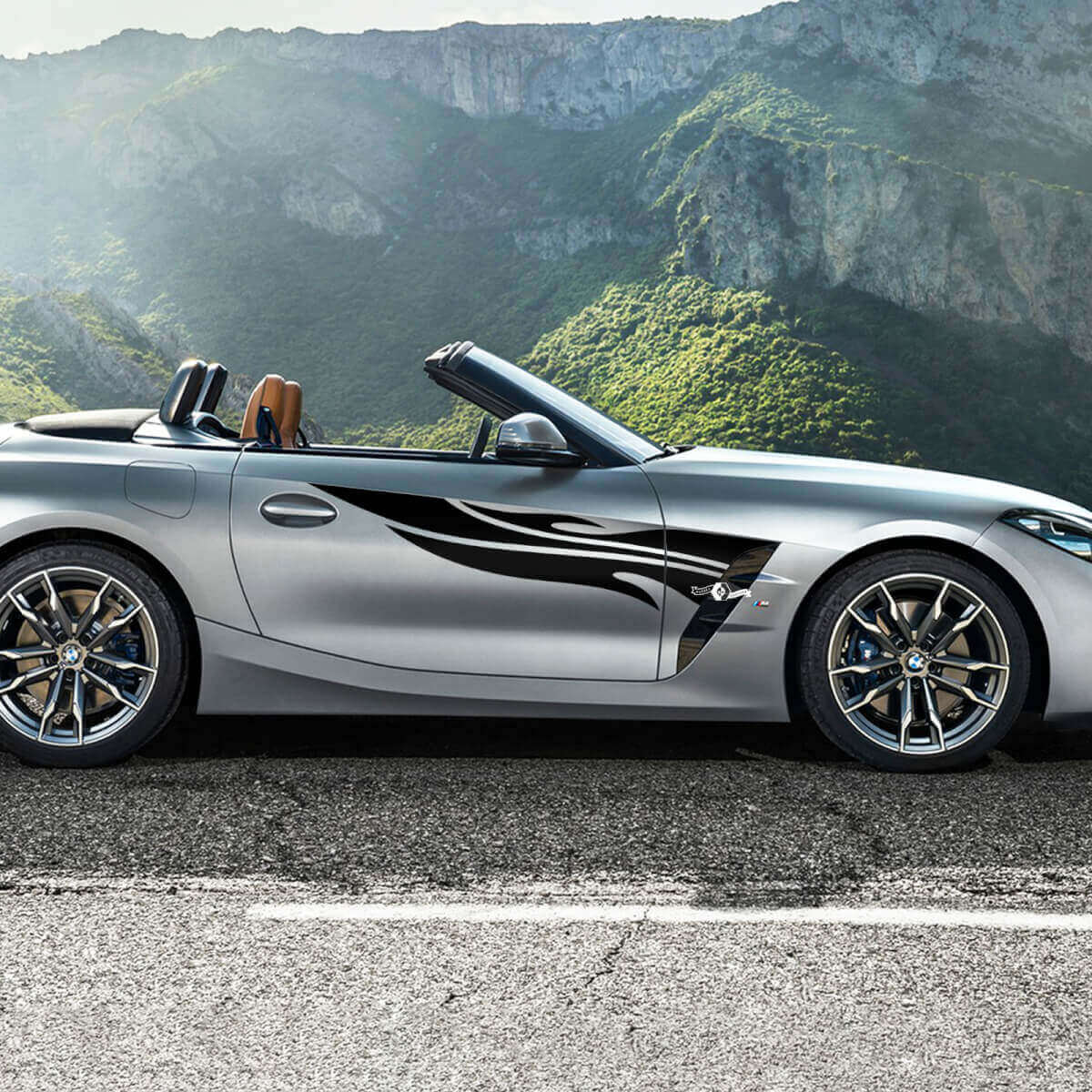 Autocollant vinyle pour bande tribale de porte latérale BMW Z4 2
