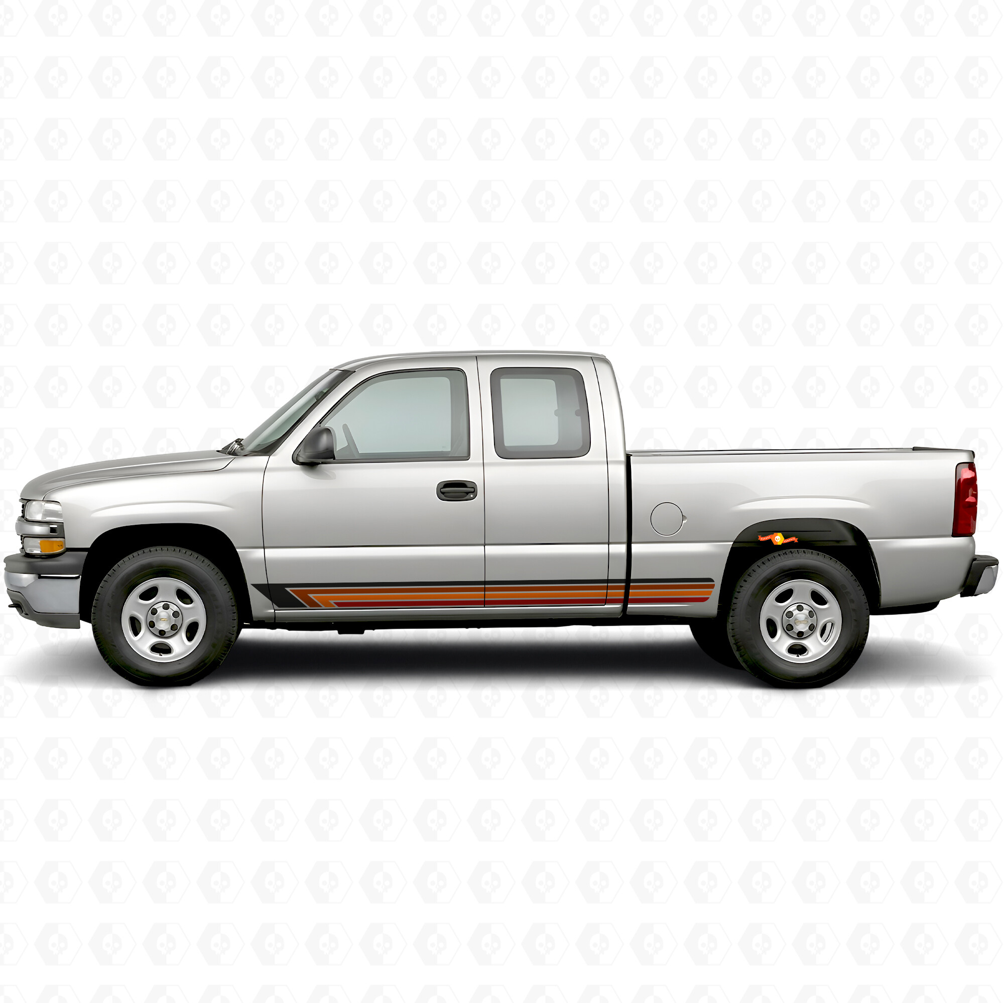 Bandes vinyles vintage pour portes et bas de caisse pour Chevrolet Silverado 1500 GMT800 1999-2007