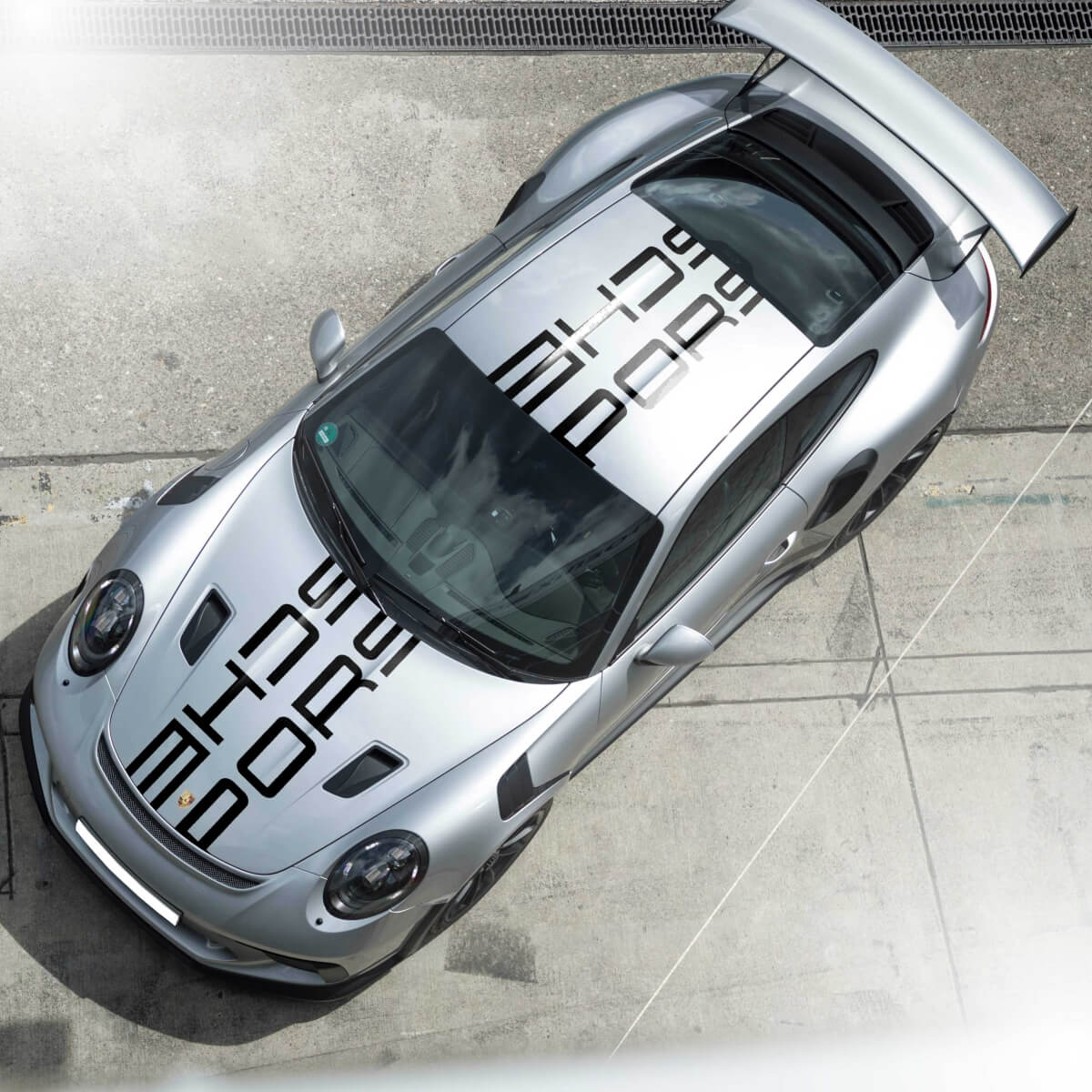 Autocollant latéral avec logo de capot et de toit de course Porsche 911 Carrera Cup
