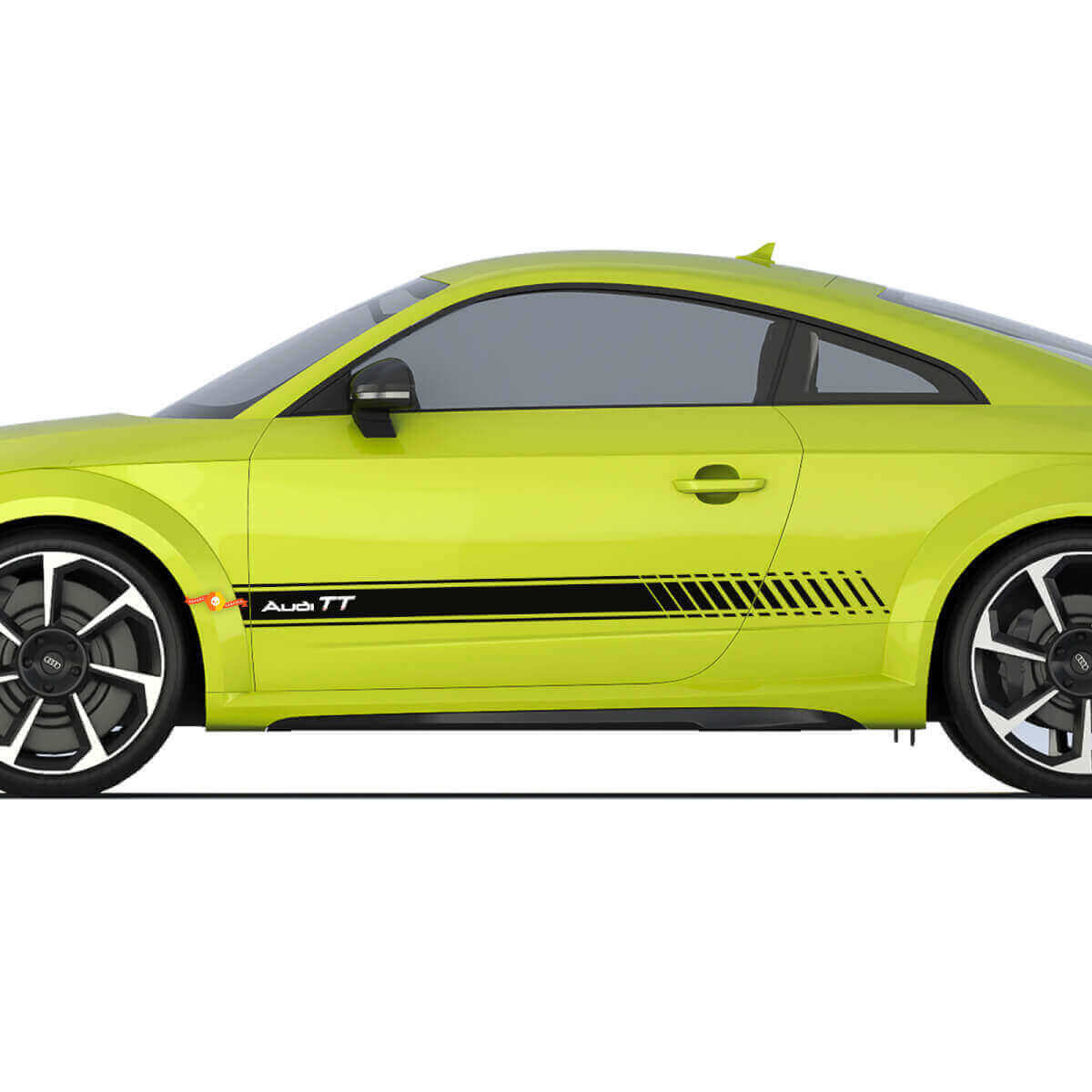 Kit d'autocollants vinyle bandes latérales stroboscopiques racing pour Audi TT