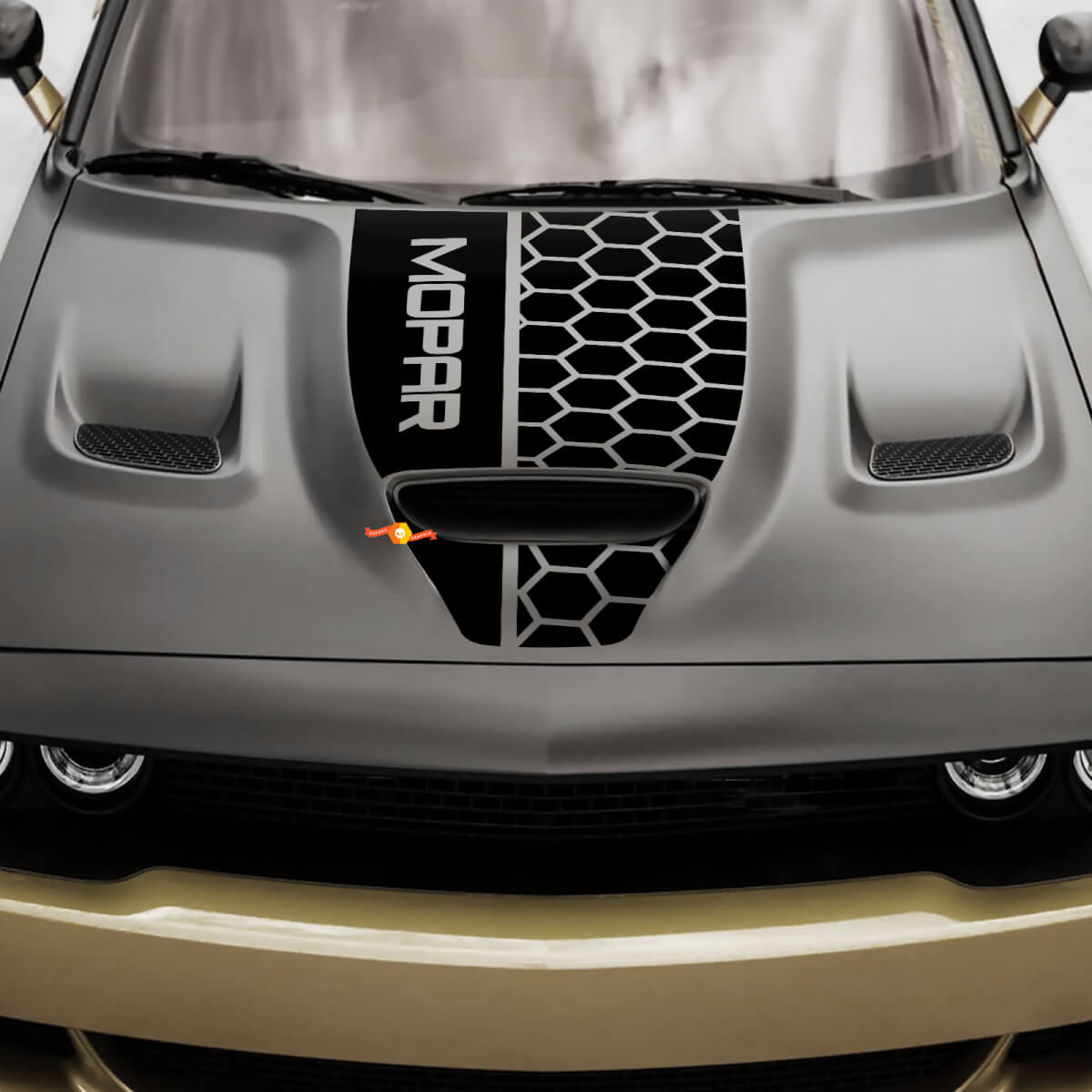 Capot Dodge 392 Challenger ou Charger Hemi Vinyl Racing Autocollant autocollant 2
