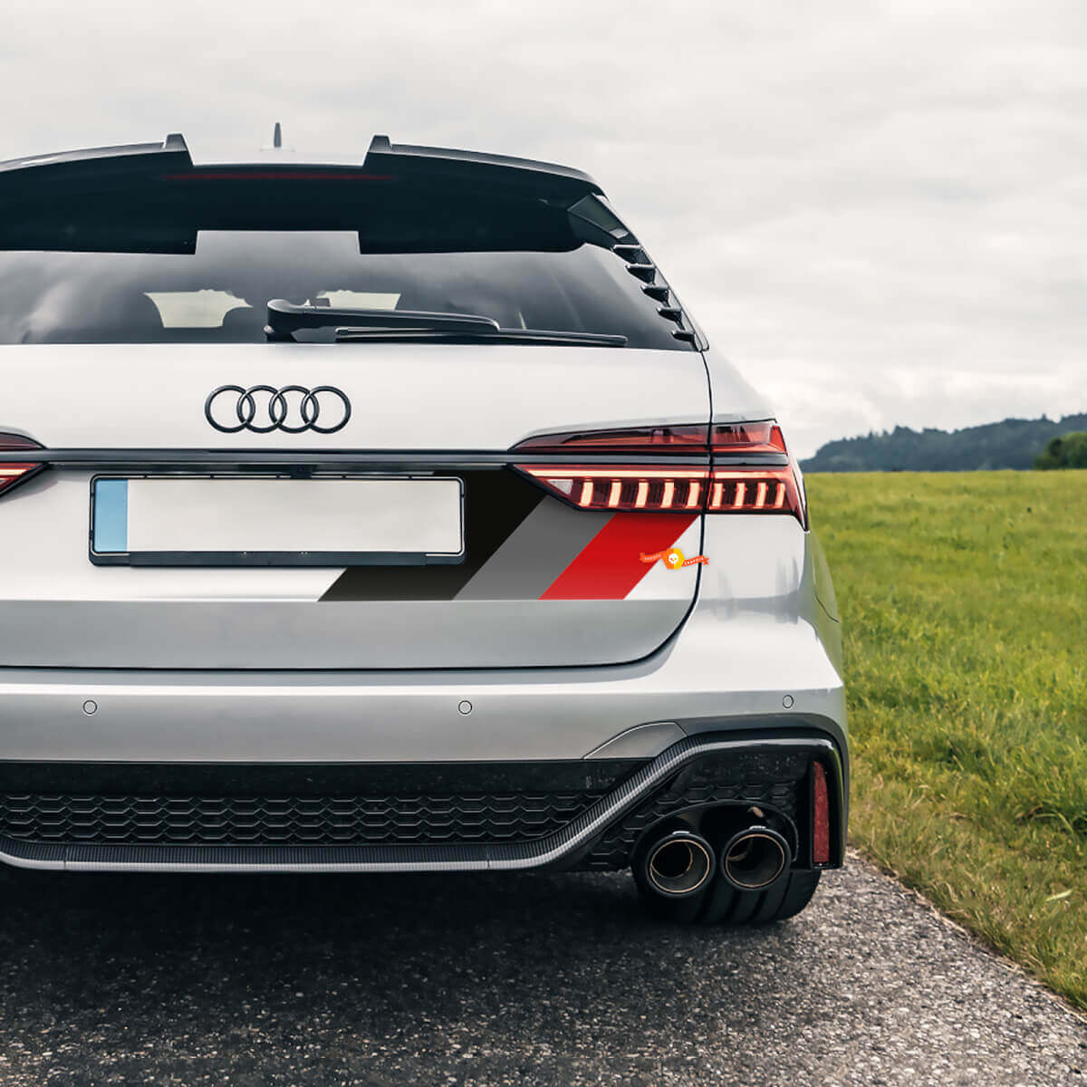 Déco Vinyle Latérale Style Motorsport pour Modèles Audi RS