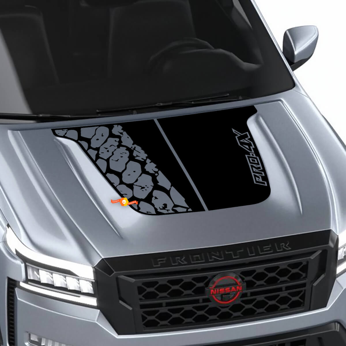 Nissan Frontier 4X Pro-4x Autocollant de capot en vinyle pour pneu - Autocollant graphique occultant
