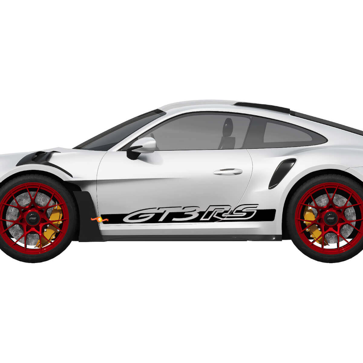 Autocollant vinyle à bandes de bas de caisse de marque pour Porsche 911