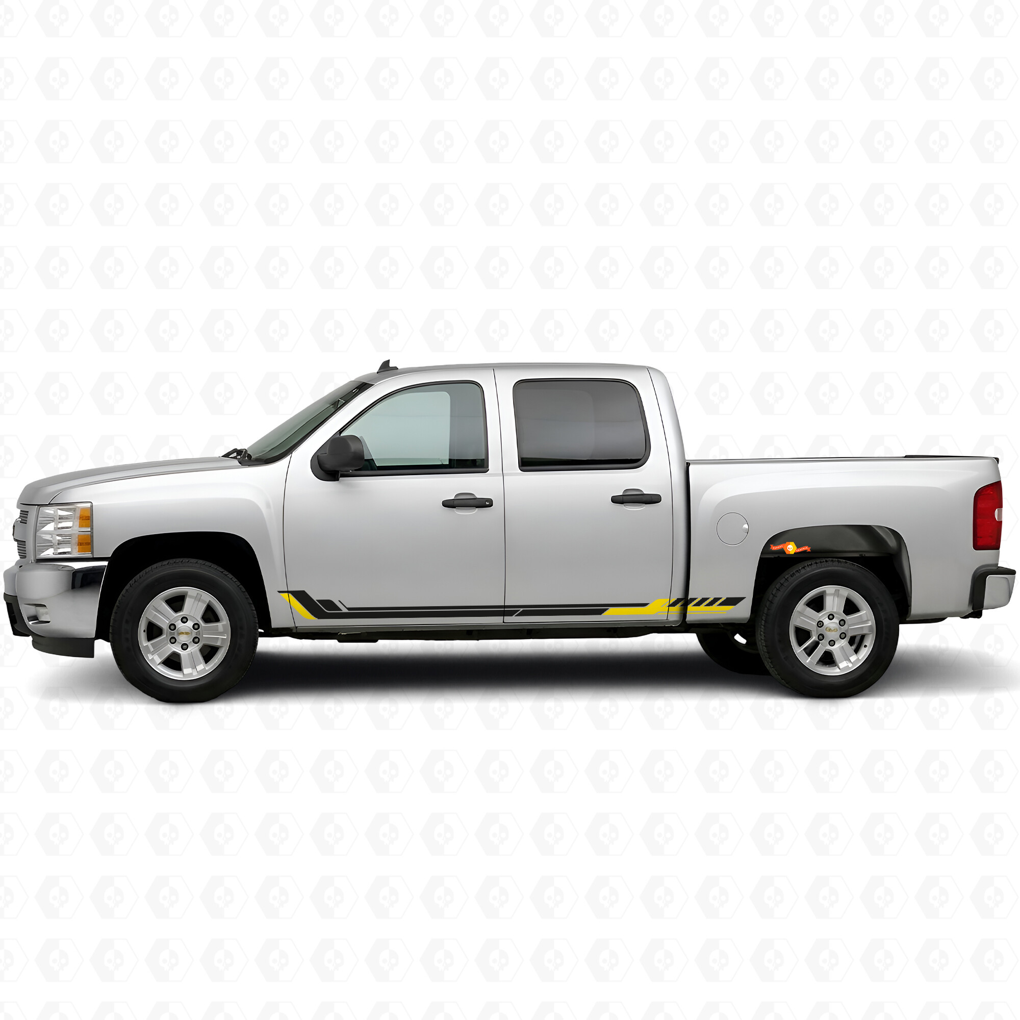 Bandes en vinyle pour portes et bas de caisse Racing Line pour Chevrolet Silverado 1500 GMT900 2007-2013