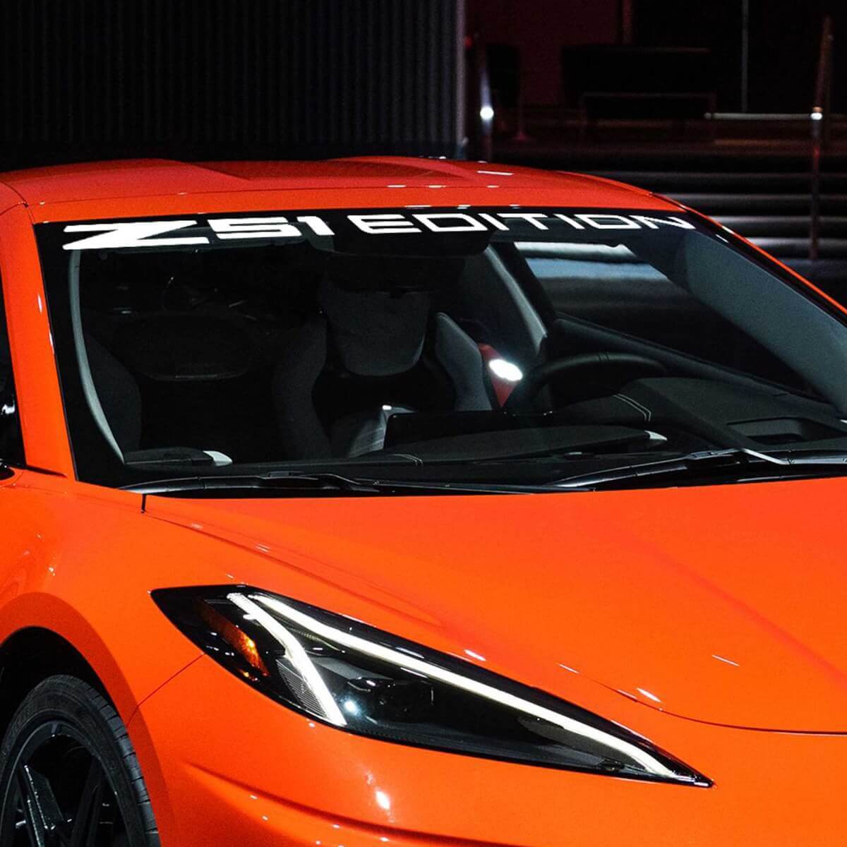 Décalcomanies de pare-brise pour Chevrolet Corvette C8 Z51 Autocollant en vinyle
