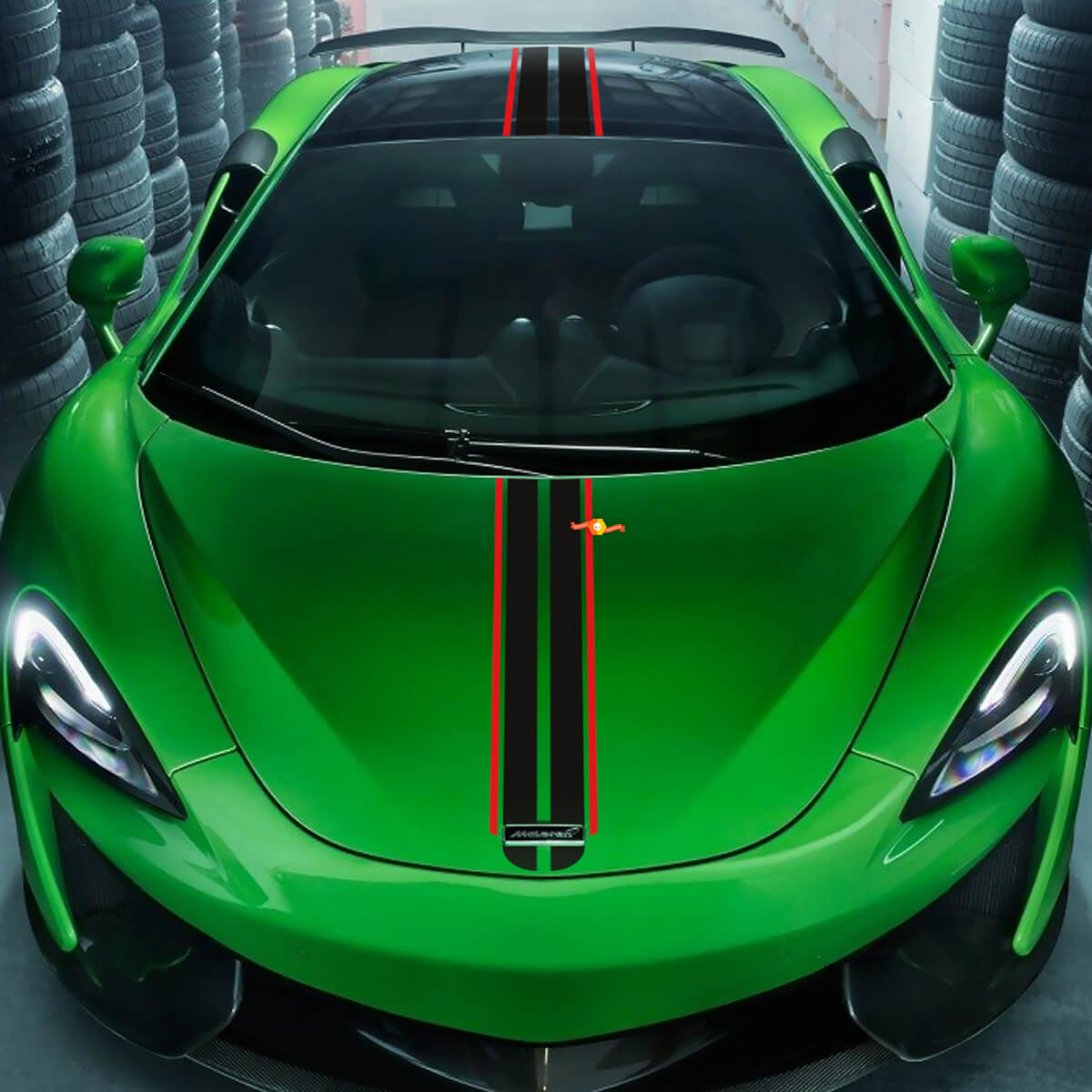 McLaren 720 570 765 Autocollant de décalcomanie en vinyle graphique à rayures pour tout le corps
