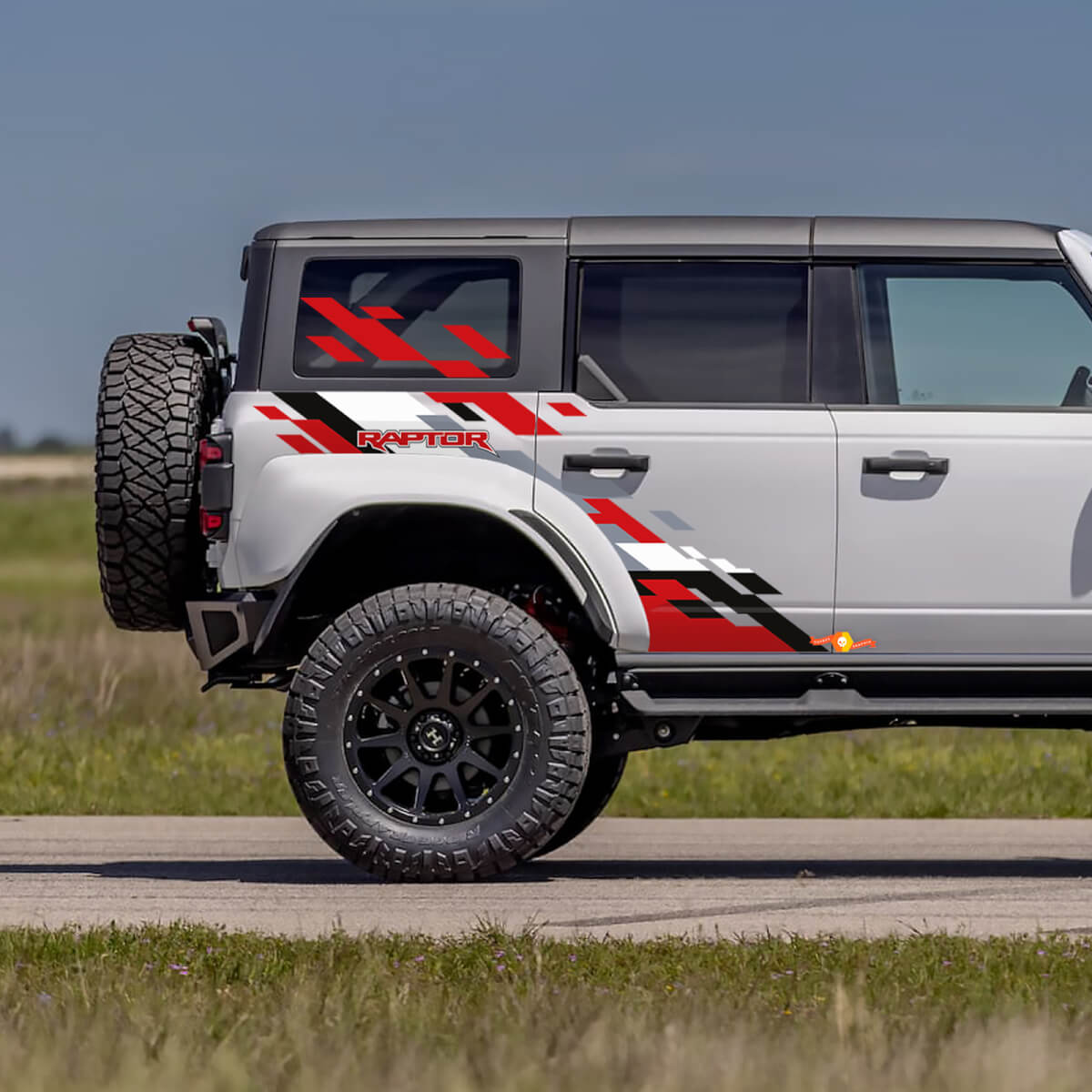 Autocollant graphique en vinyle pour panneau latéral arrière, Kit graphique adapté au Style Ford Bronco Raptor
