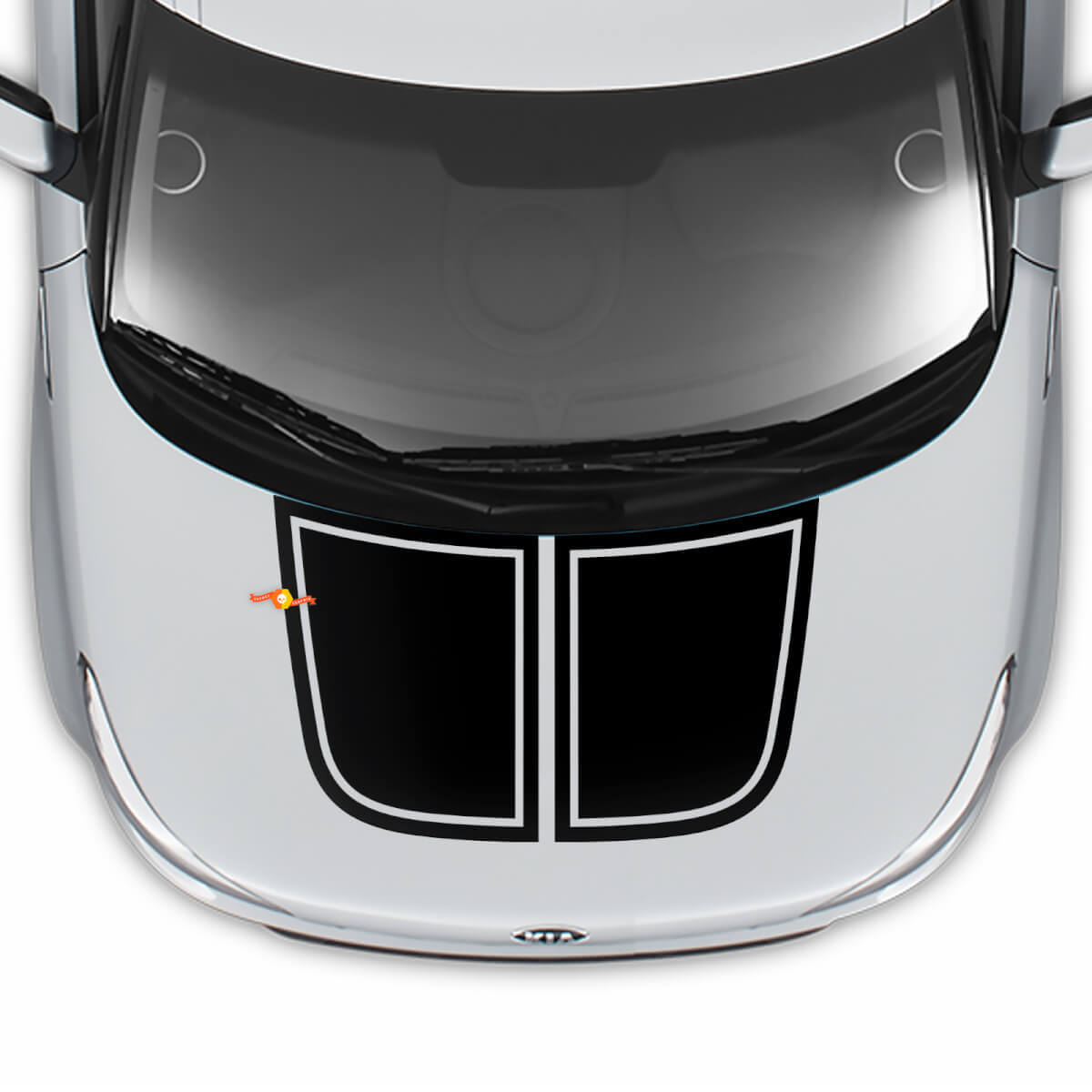 Autocollants en vinyle pour capot, autocollants pour Kia Soul
