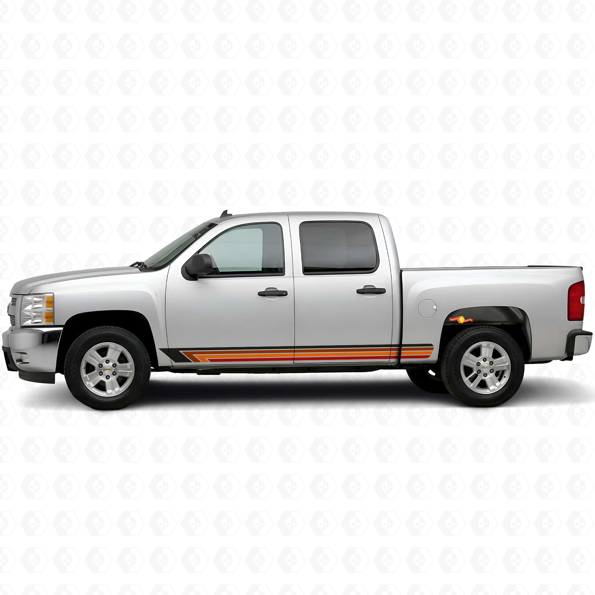 Bandes Vinyle Vintage pour Portières et Bas de Caisse pour Chevrolet Silverado 1500 GMT900 2007-2013