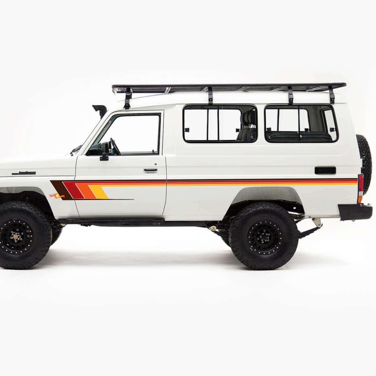 Kit de décalcomanie des rayures classiques rétro pour Toyota Land Cruiser J75 Series
