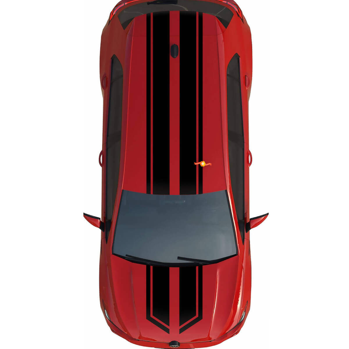 Autocollant Vinyle Double Rayures pour Volkswagen Golf R 7 Mk7R Gti
