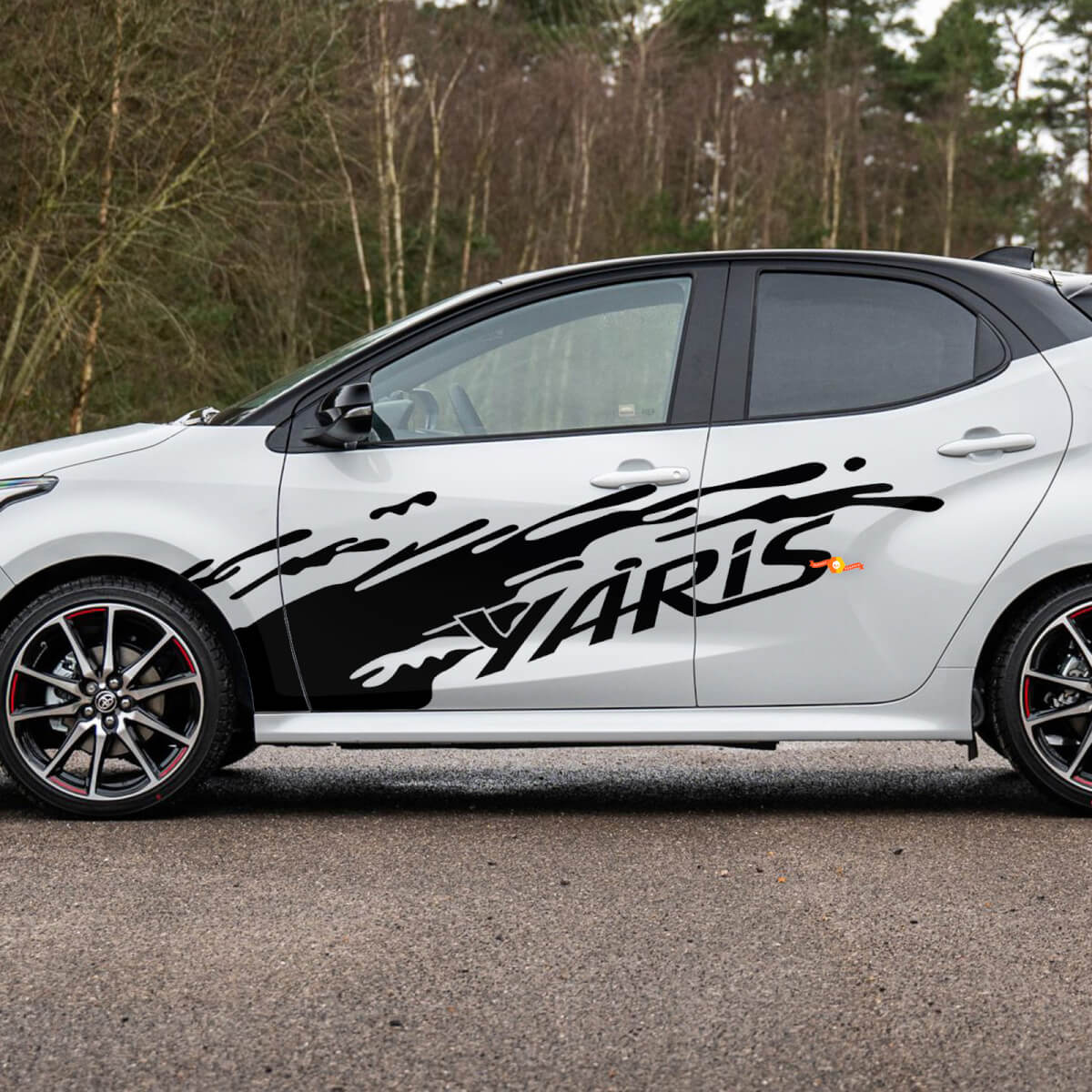 TOYOTA Yaris splash porte latérale vinyle corps autocollant graphique autocollant
