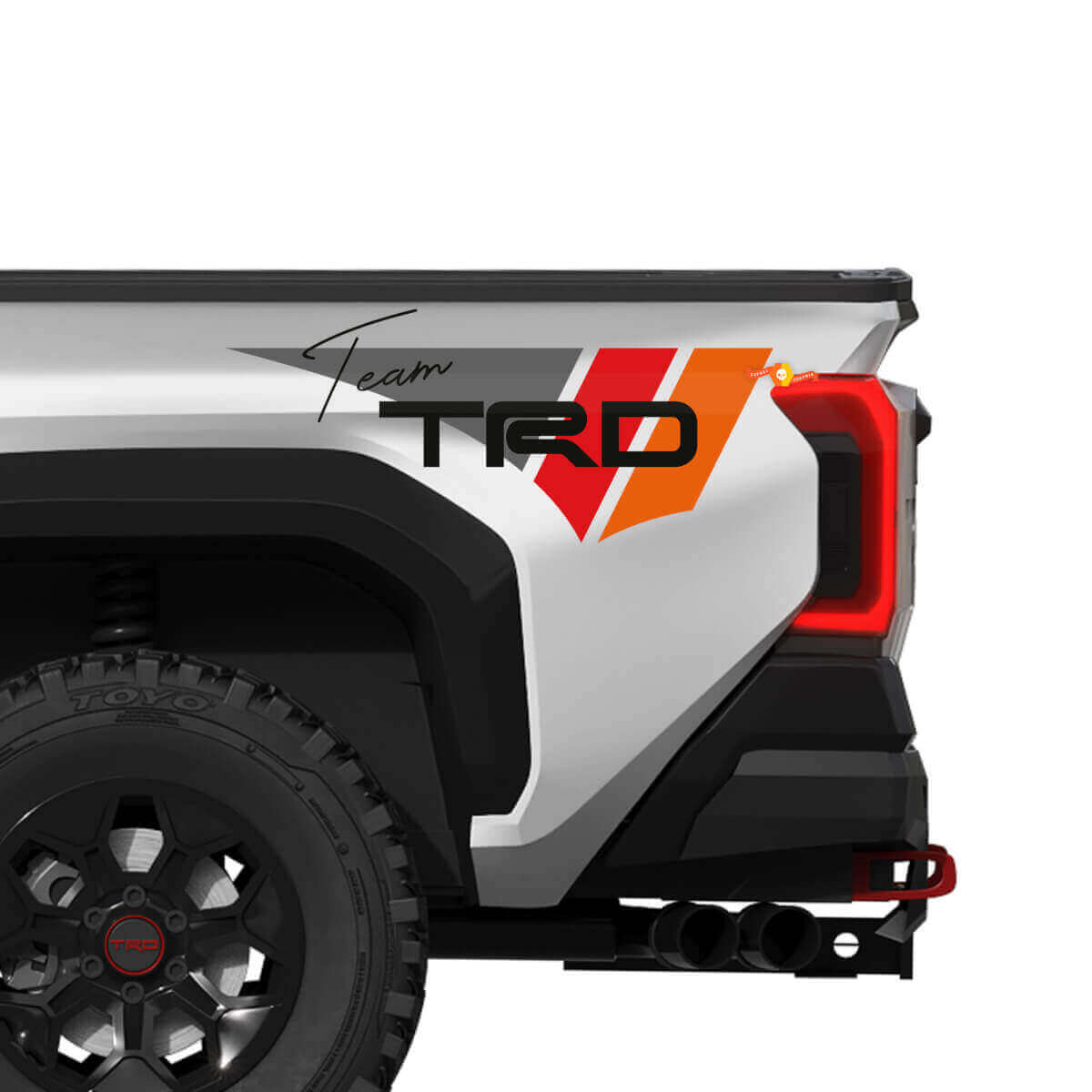 Kit d'autocollants en vinyle style vintage TRD pour longeron de Toyota Tacoma