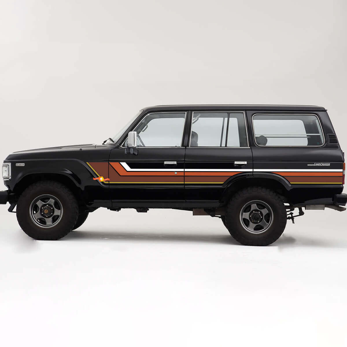 Kit de décalcomanies latérales à rayures vintages pour Toyota Land Cruiser série 60
