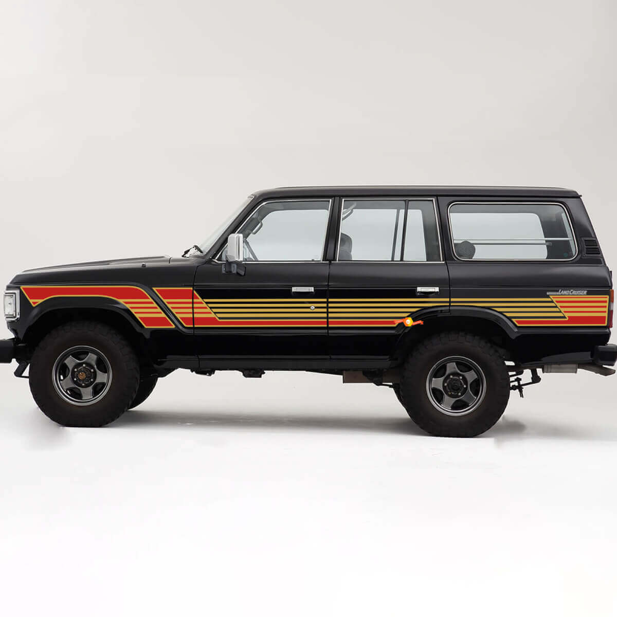 Stripes latérales rétro livrées graphiques rayures de course kit Fit Toyota Land Cruiser FJ60 FJ62 1982-1991
