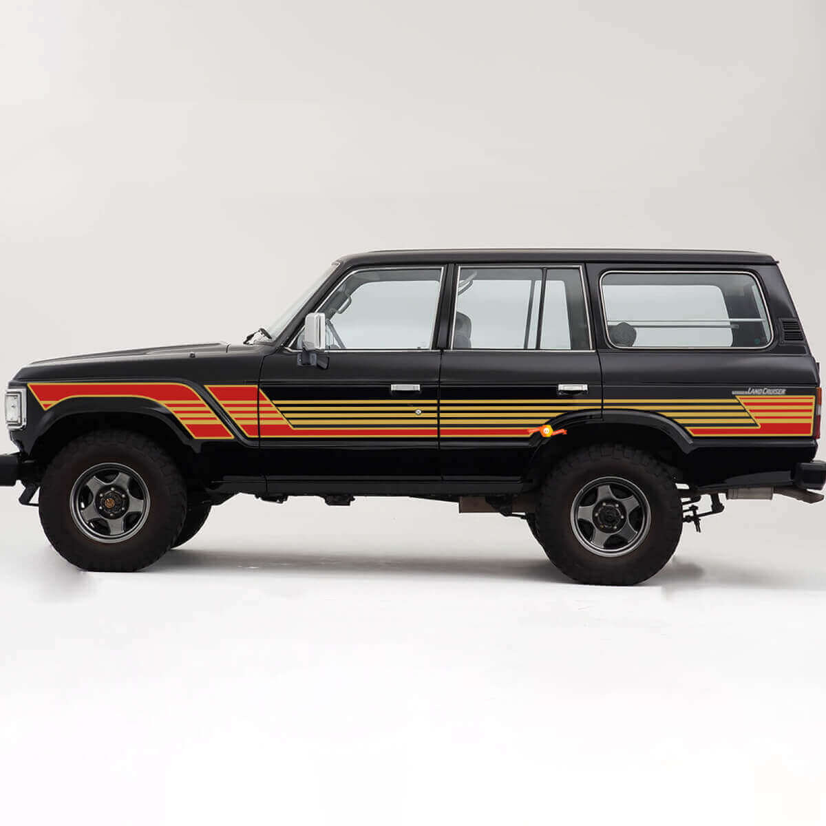 Kit d'autocollants latéraux en vinyle style rétro pour Toyota Land Cruiser FJ60 FJ62 1982-91