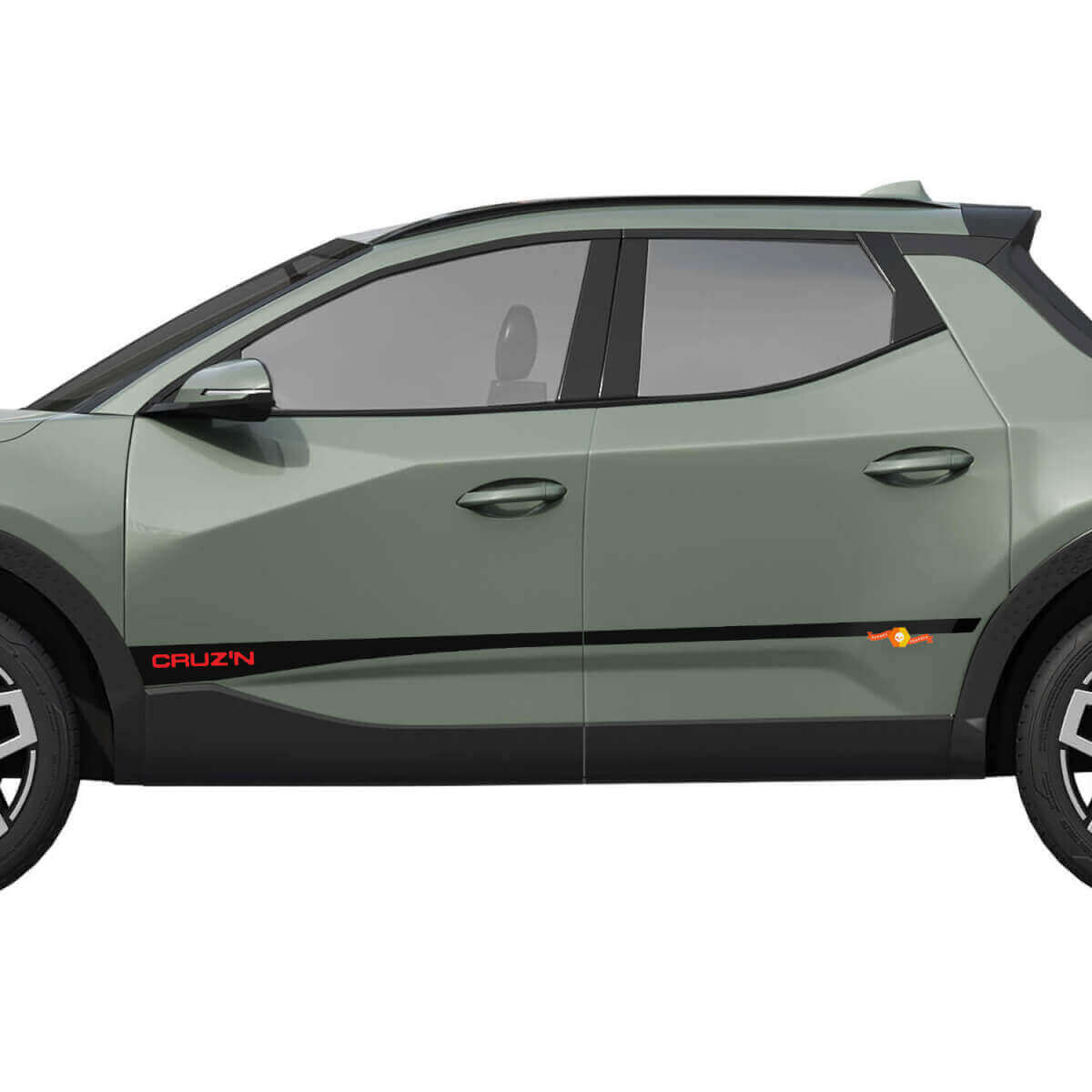 Cruzn Rally Side Rocker Panel Vinyl Stickers Decal Graphic adapté à Hyundai Santa Cruz
