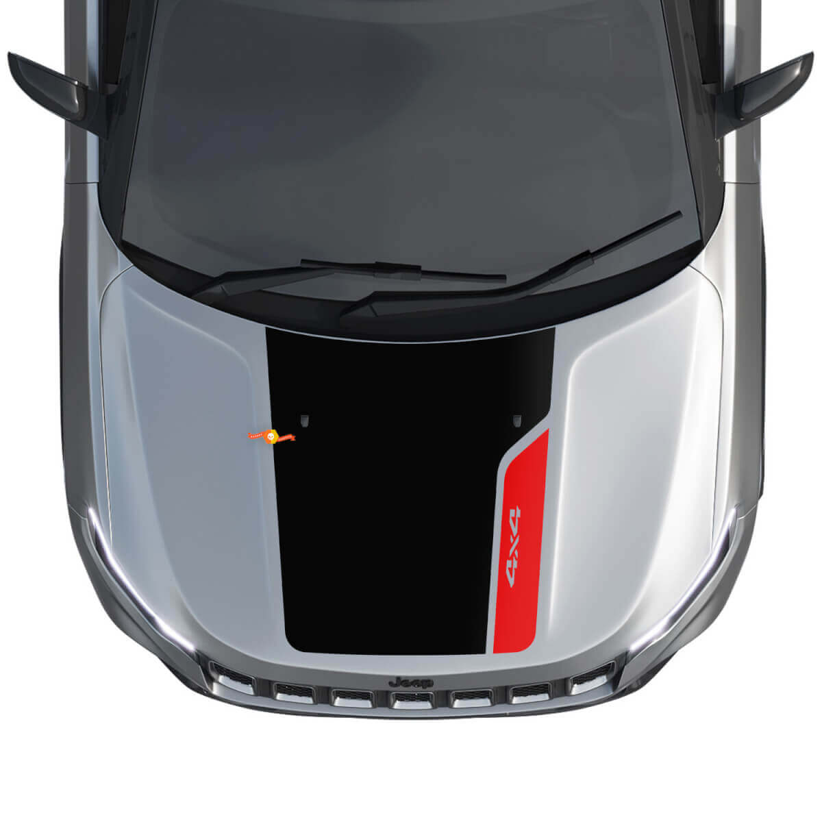 Autocollant en vinyle pour capot Accent 2 pour Jeep Compass