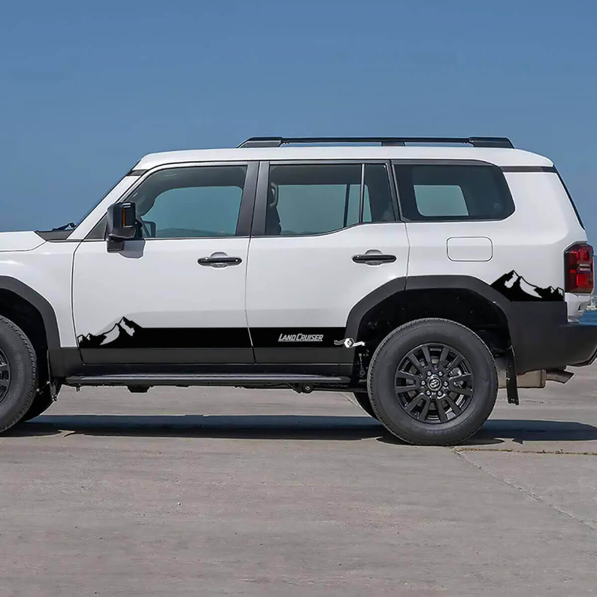 Toyota Land Cruiser Side Rocker Panel Montagnes Rayures Décalcomanies Graphiques en Vinyle
