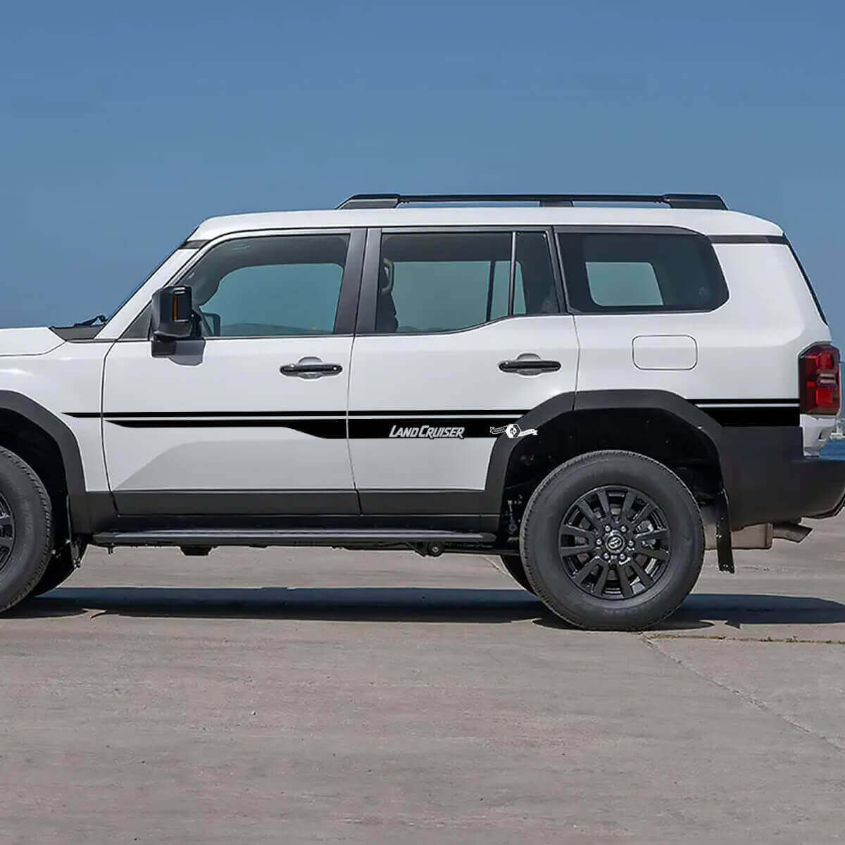 Autocollants Vinyle de Bandes Latérales de Marque pour Toyota Land Cruiser 2024