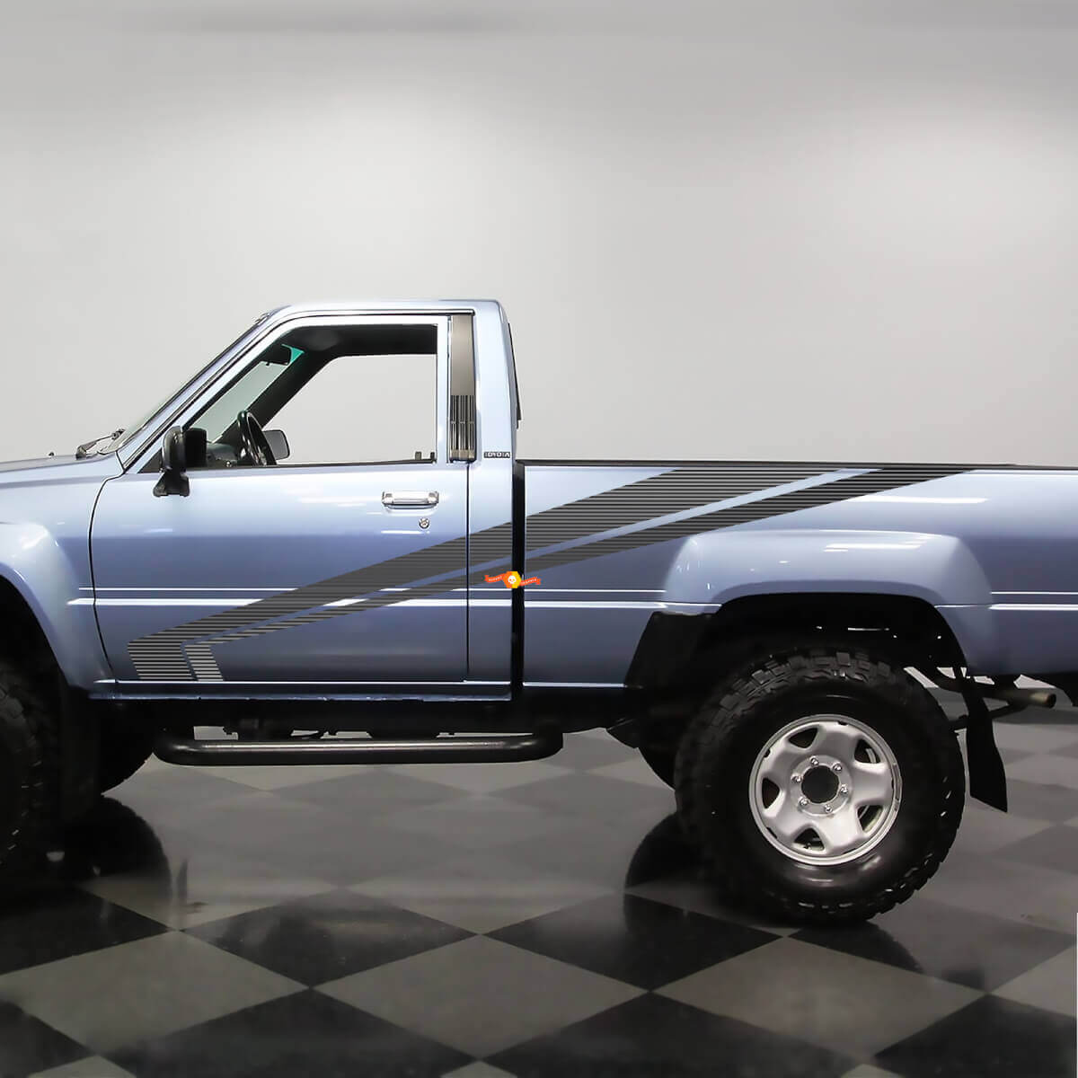 Autocollants classiques en vinyle à rayures latérales pour camionnette Toyota Hilux SR5
