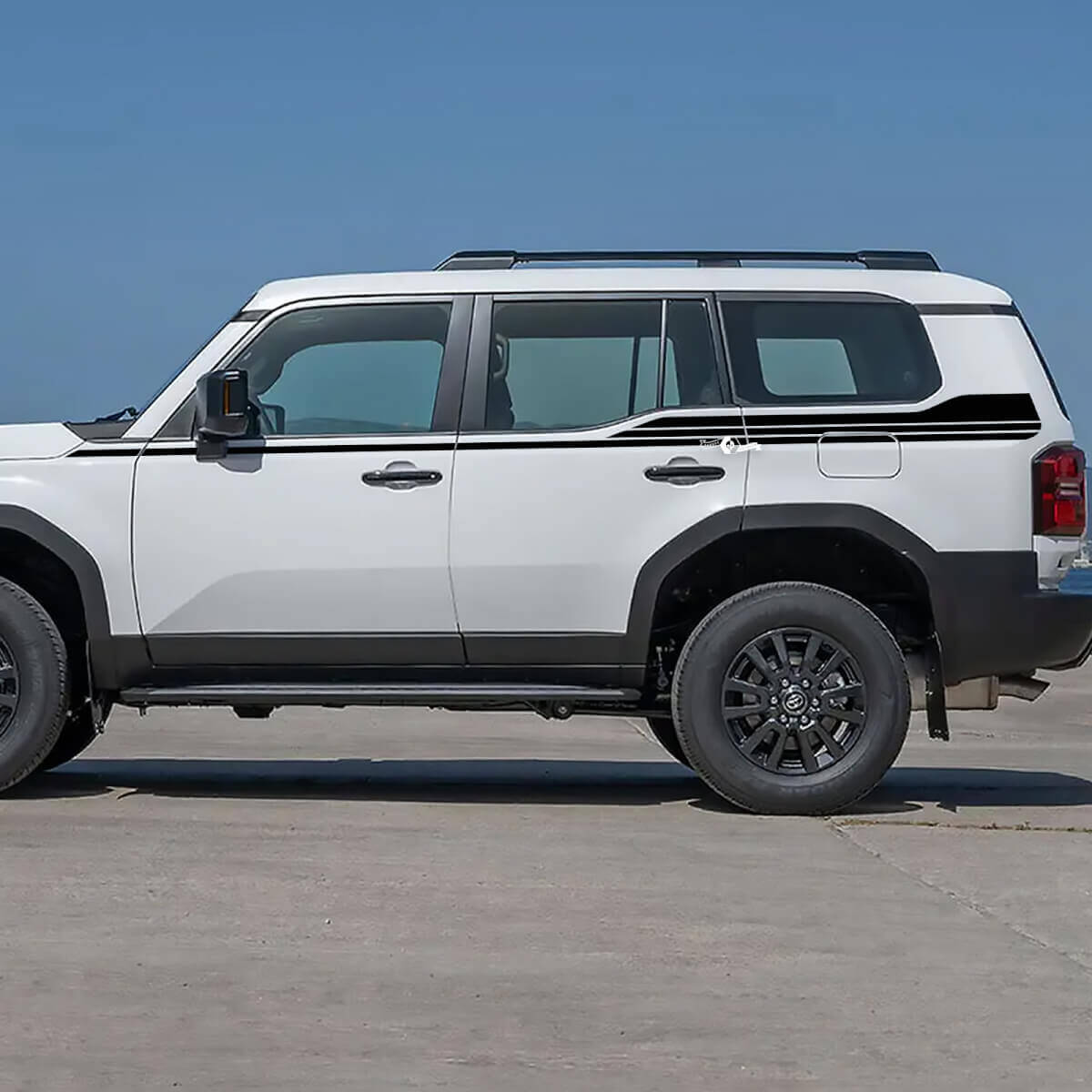 Toyota Land Cruiser Side Up Portes Rayures Autocollants Vinyle Autocollants Graphique
