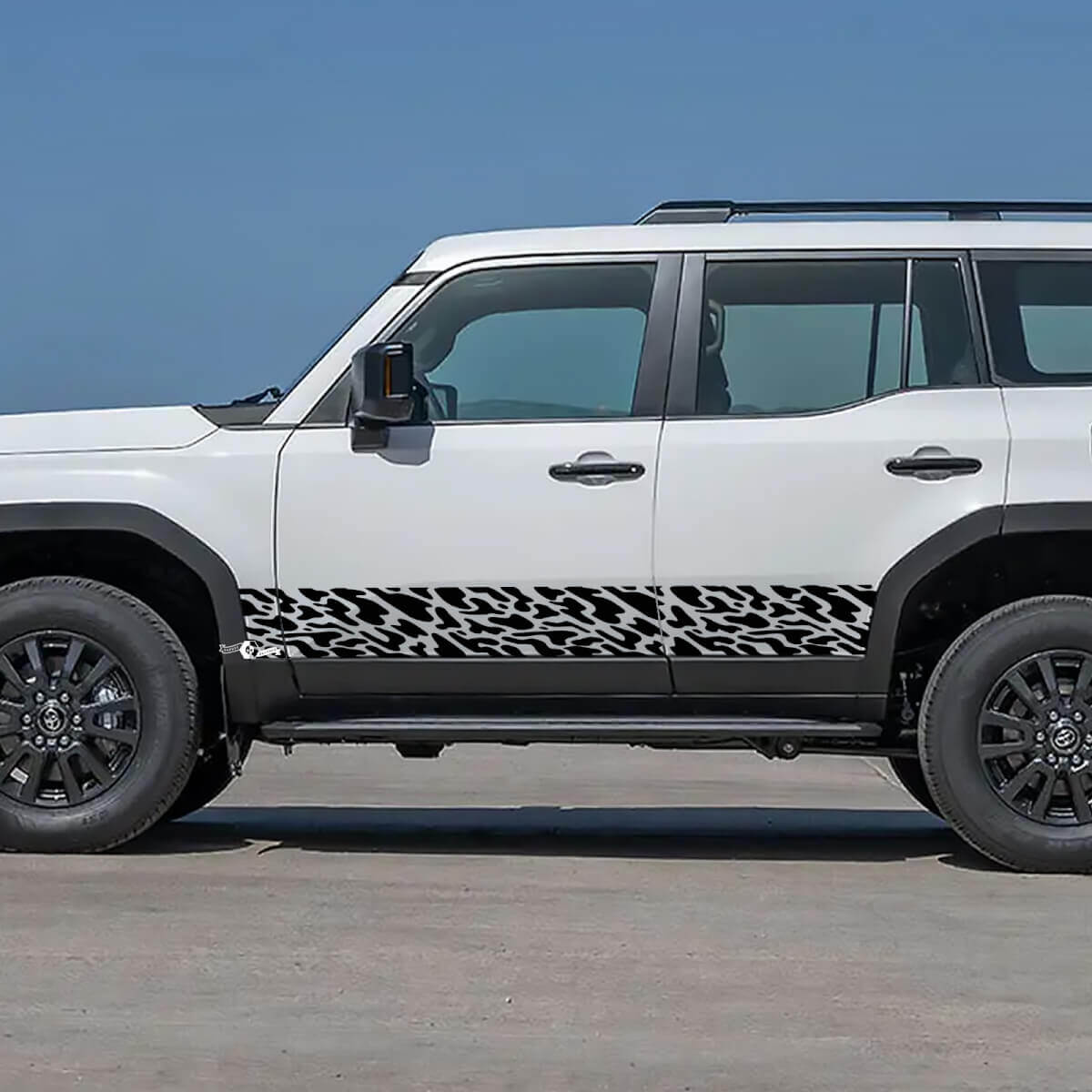 Toyota Land Cruiser Rocker Panel Portes latérales Splash Stickers Vinyle Autocollants Graphique
