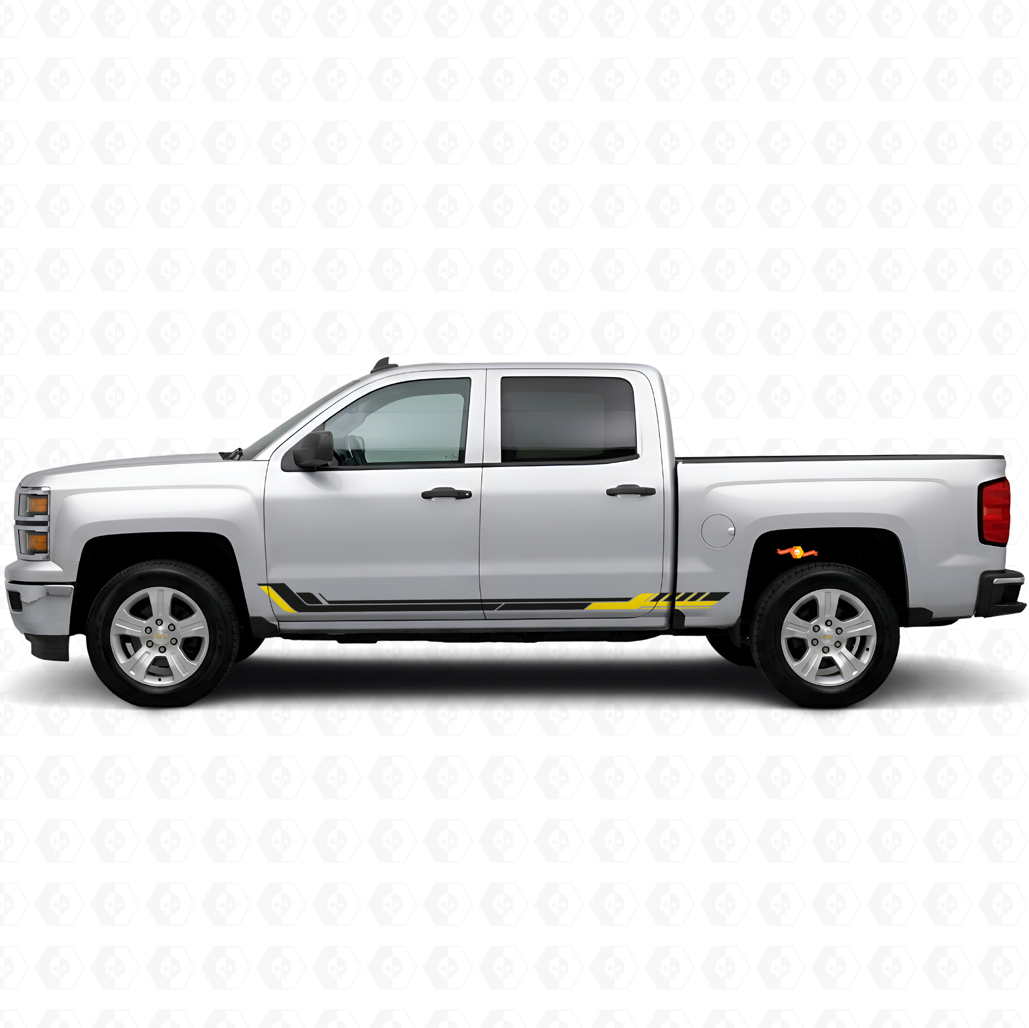 Bandes Vinyle Racing Line pour Porte & Bas de Caisse Chevrolet Silverado 1500 K2XX 2014-2019