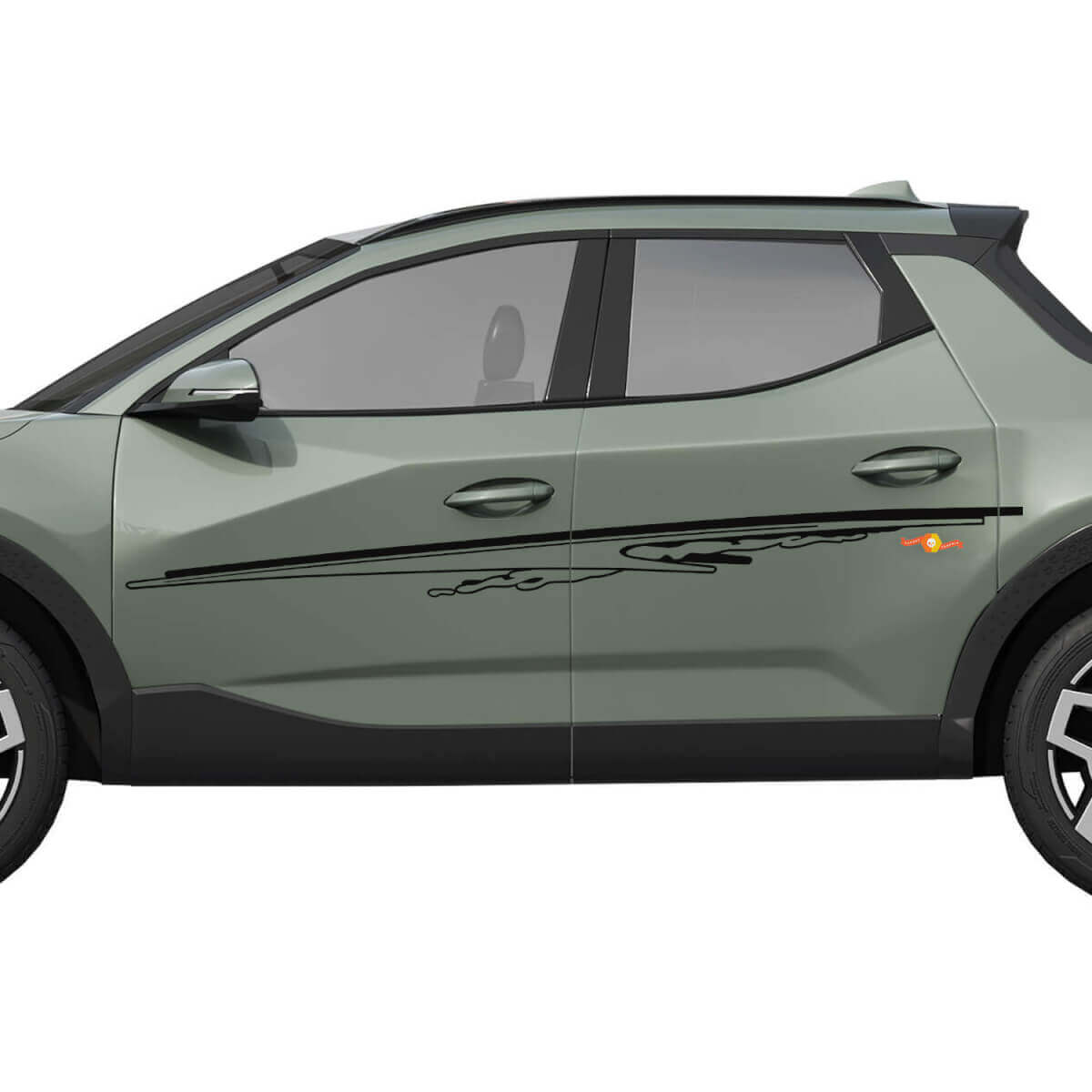 Autocollants en vinyle pour portes latérales de rallye, graphiques adaptés à Hyundai Santa Cruz
