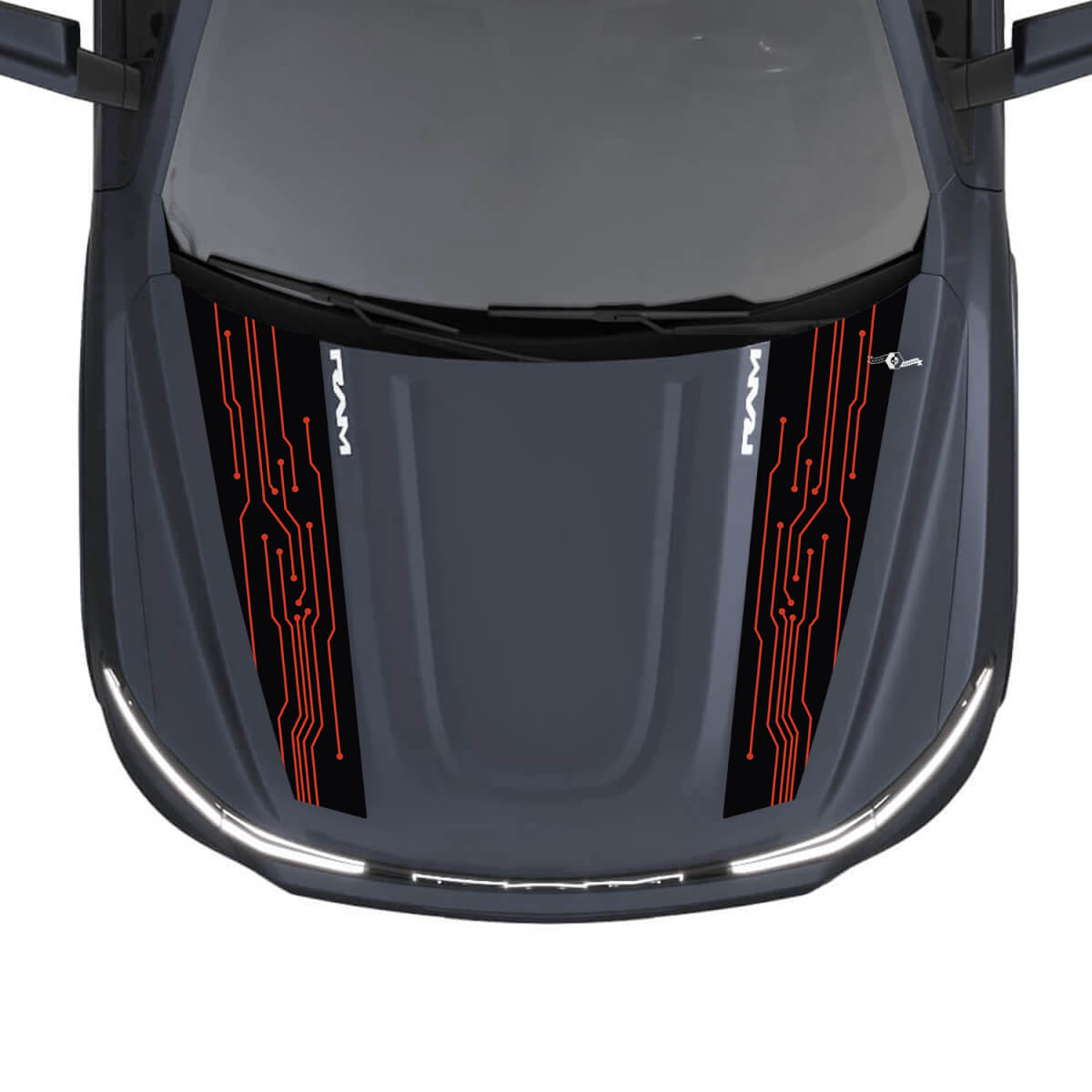 Bandes de portes latérales pour Dodge RAM 1500 REV, autocollants en vinyle graphiques 2
