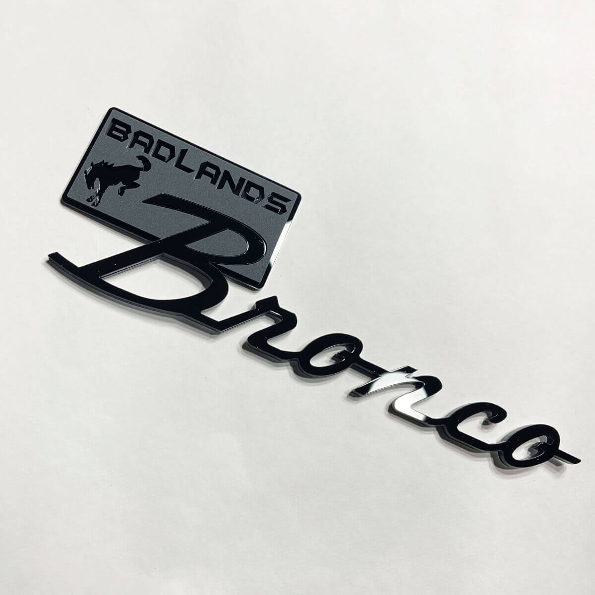Insignes d'aile Emblème de hayon Badge 3D 3 pour Bronco Badlands