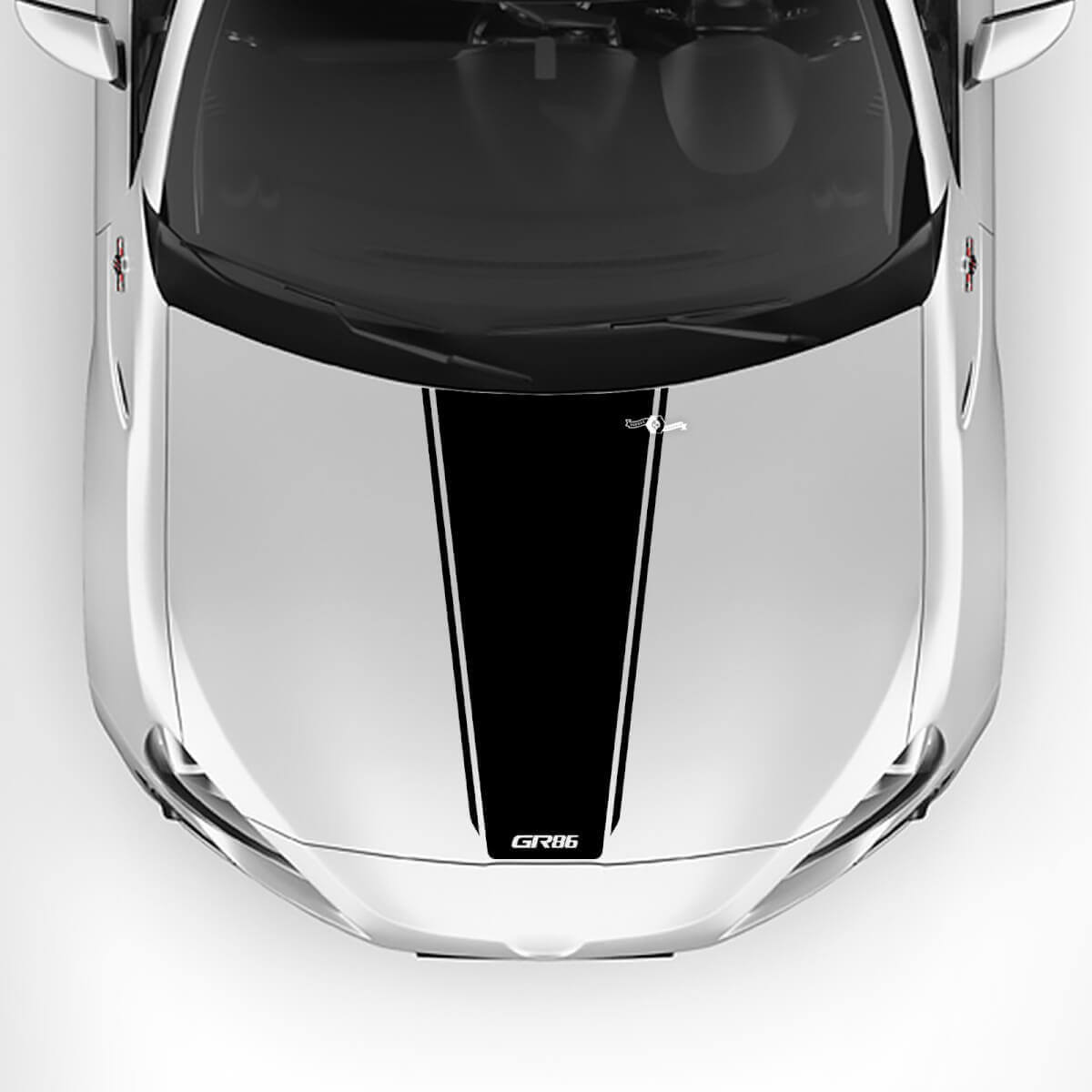 Autocollants Déco Racing Rayures Capot Logo GR86 3 Pour Toyota GR86