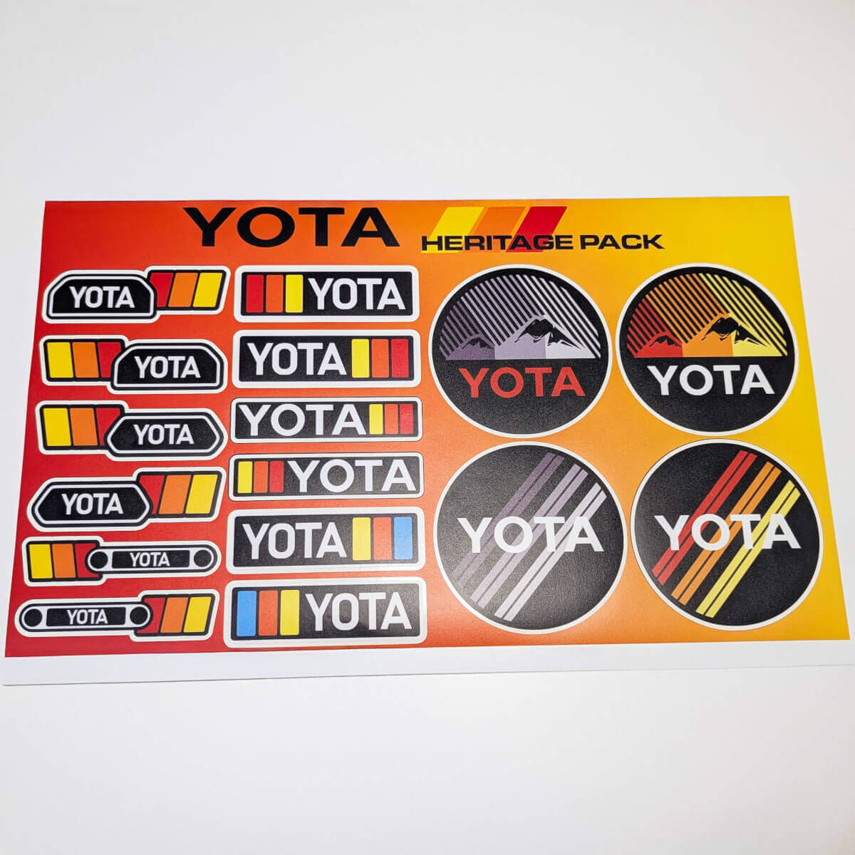 Yota Heritage Lot d'autocollants rétro vintage de style ancien pour Toyota
