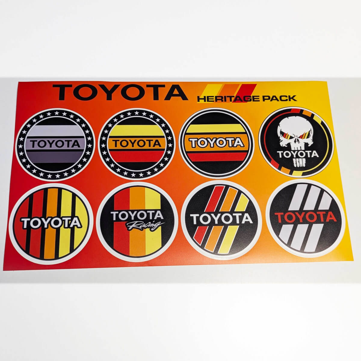 Toyota Heritage Rétro Vintage Style Ancien Autocollant Pack Décalcomanies Graphiques 2
