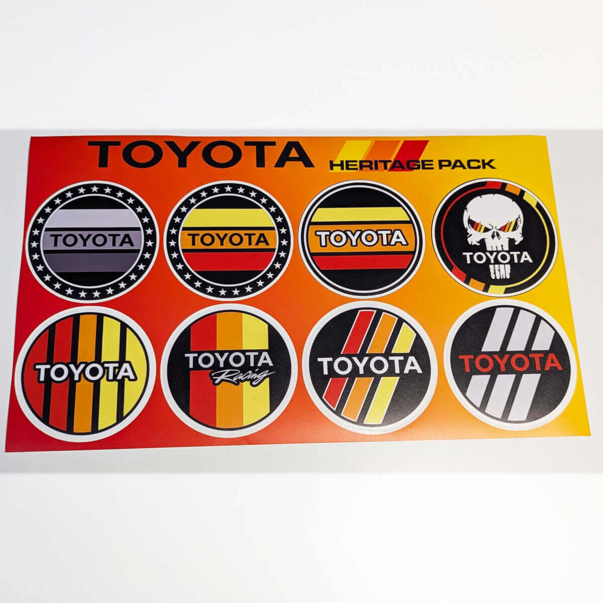 Toyota Heritage Rétro Vintage Style Ancien Autocollant Pack Décalcomanies Graphiques 2
