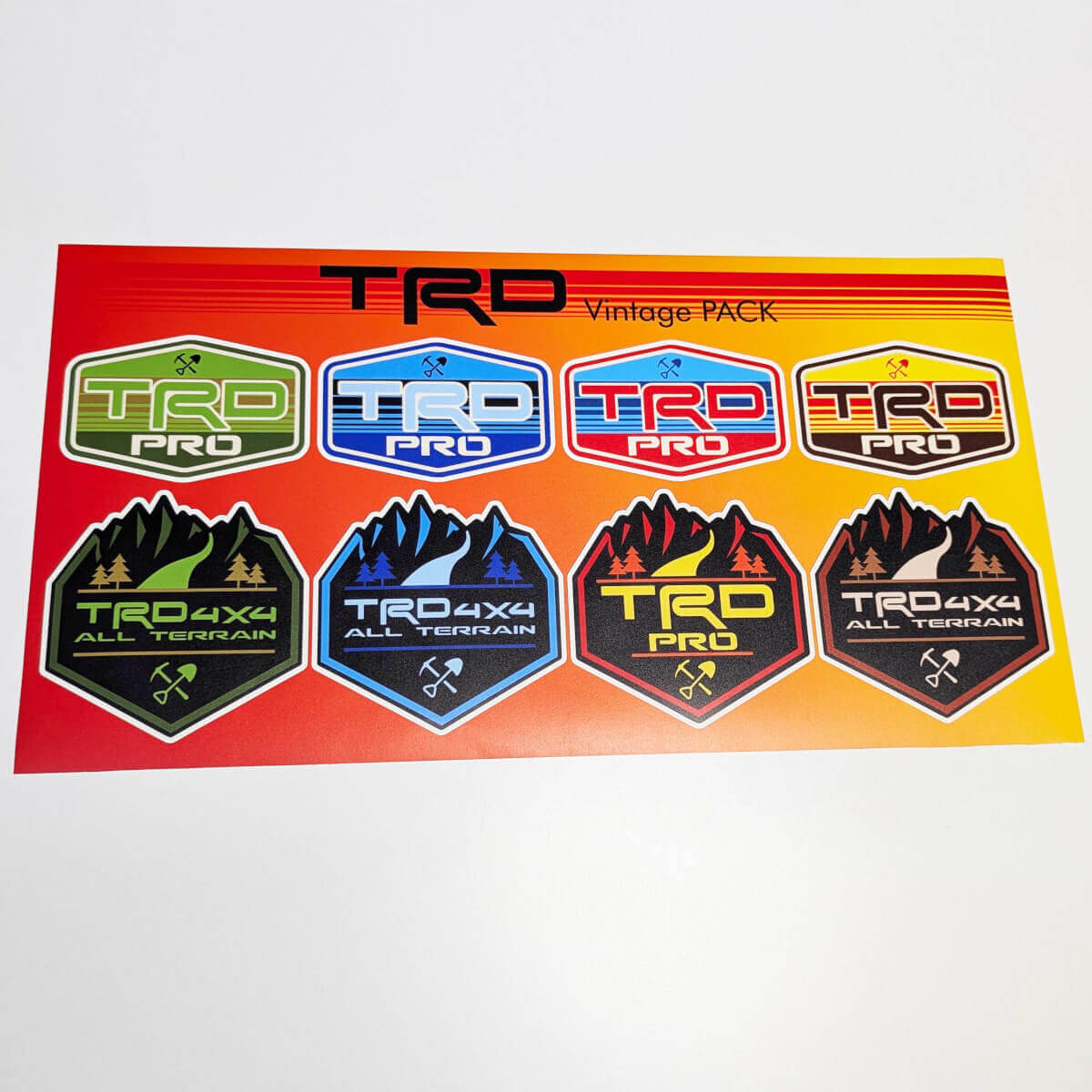 TRD Heritage Rétro Vintage Style Ancien Autocollant Pack Décalcomanies Graphiques
