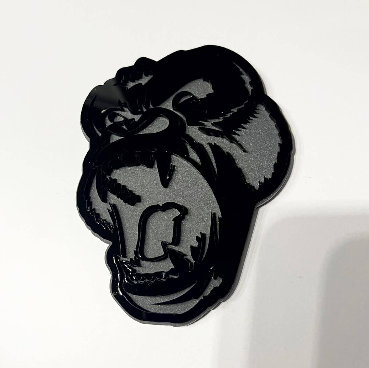 Insigne 3D personnalisé emblème de insignes de calandre avant de hayon de garde-boue de gorille en colère
