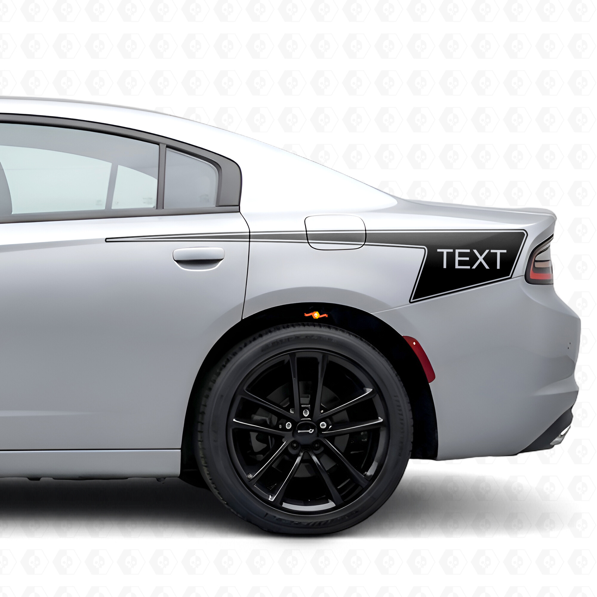 Autocollant vinyle latéral à bandes de hockey à contour personnalisé pour Dodge Charger 2015-2026