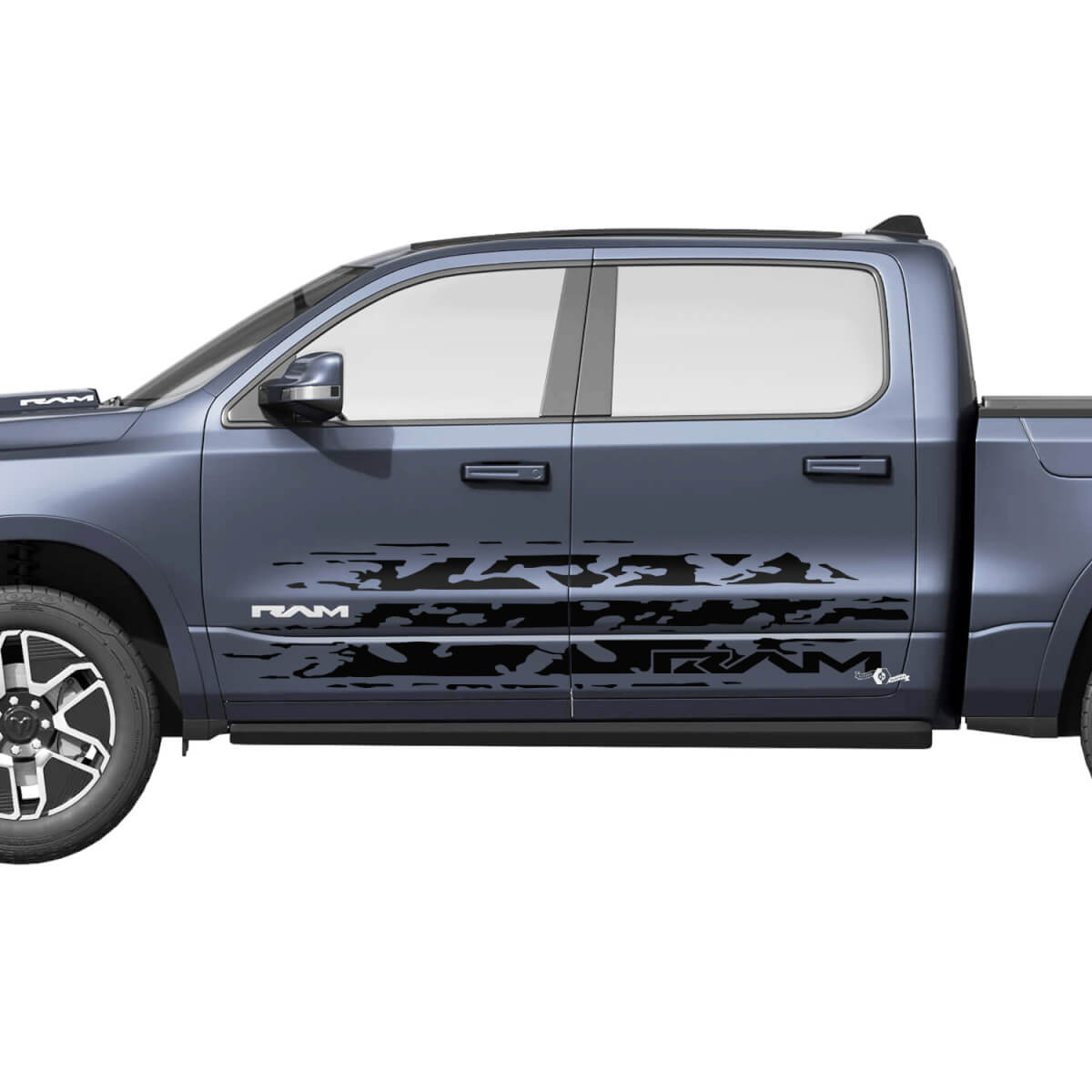 Autocollants graphiques en vinyle pour portes latérales de camion, autocollants graphiques pour Dodge RAM 1500 REV
