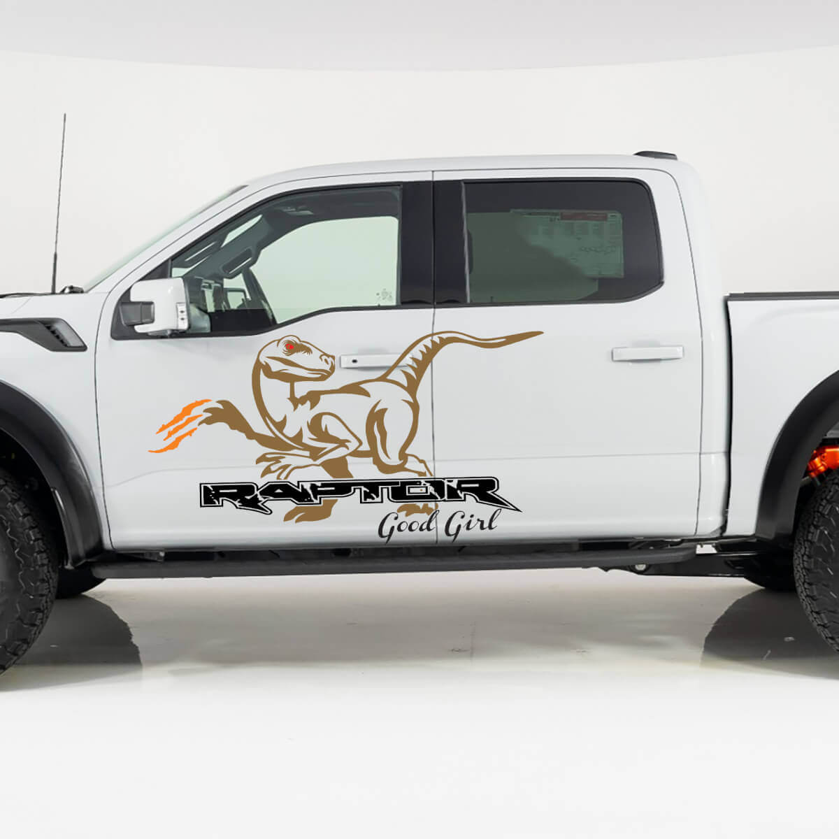 Ford F-150 Raptor Good Girl Side Doors Splash Splash Graphics Side Decal Stickers

